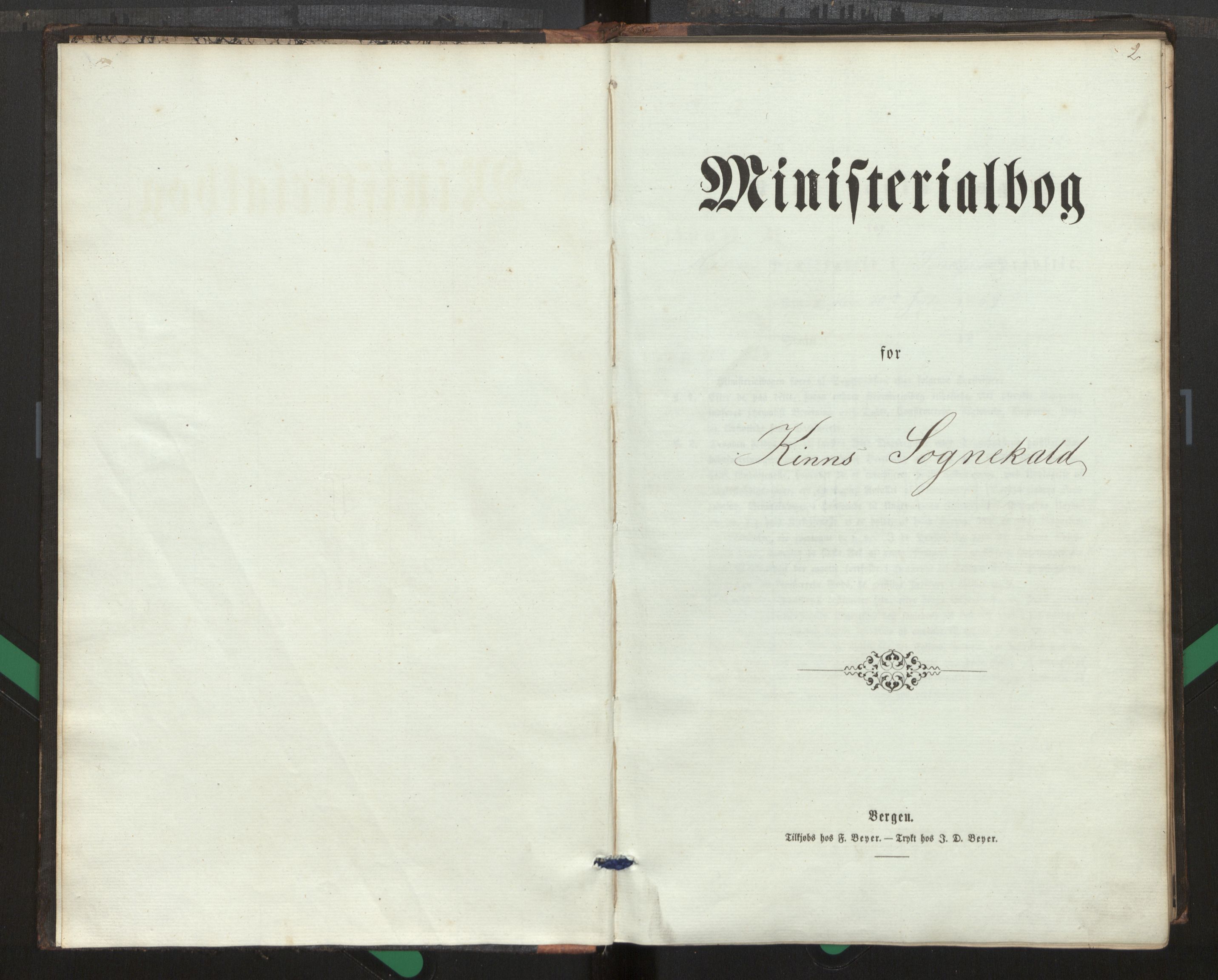 Kinn sokneprestembete, SAB/A-80801/H/Haa/Haag/L0002: Dagregister nr. G 2, 1859-1890, s. 2