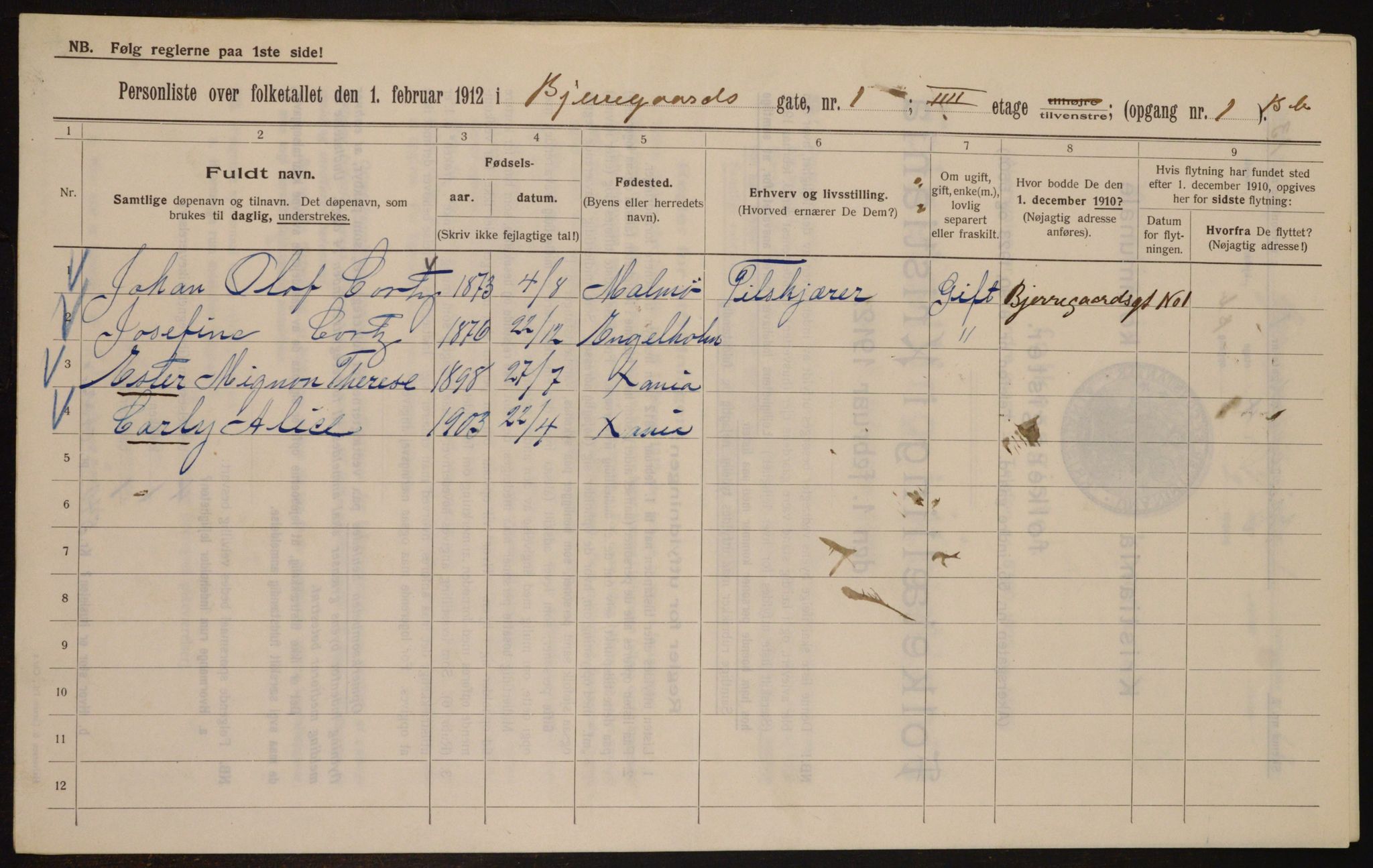 OBA, Kommunal folketelling 1.2.1912 for Kristiania, 1912, s. 5363