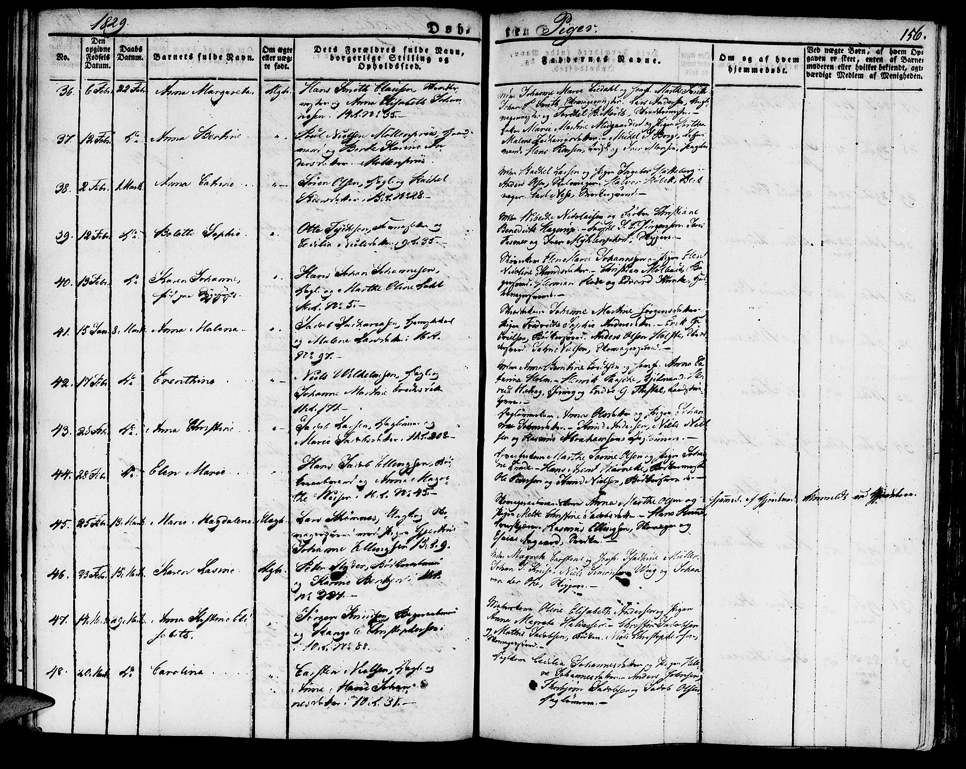 Domkirken sokneprestembete, AV/SAB-A-74801/H/Haa/L0012: Ministerialbok nr. A 12, 1821-1840, s. 156
