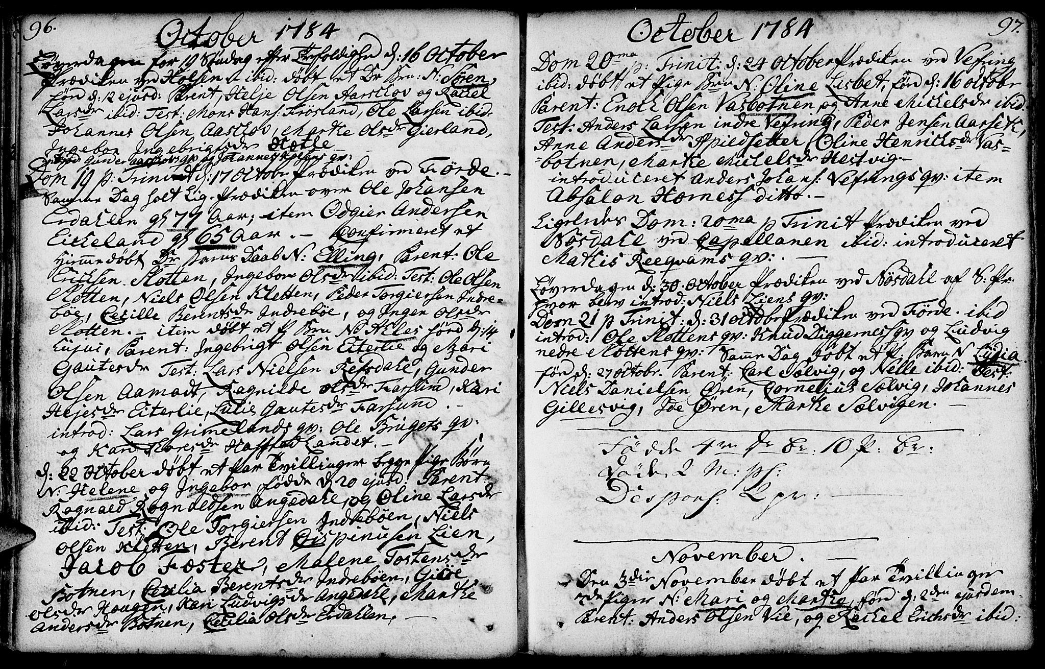 Førde sokneprestembete, AV/SAB-A-79901/H/Haa/Haaa/L0004: Ministerialbok nr. A 4, 1781-1803, s. 96-97
