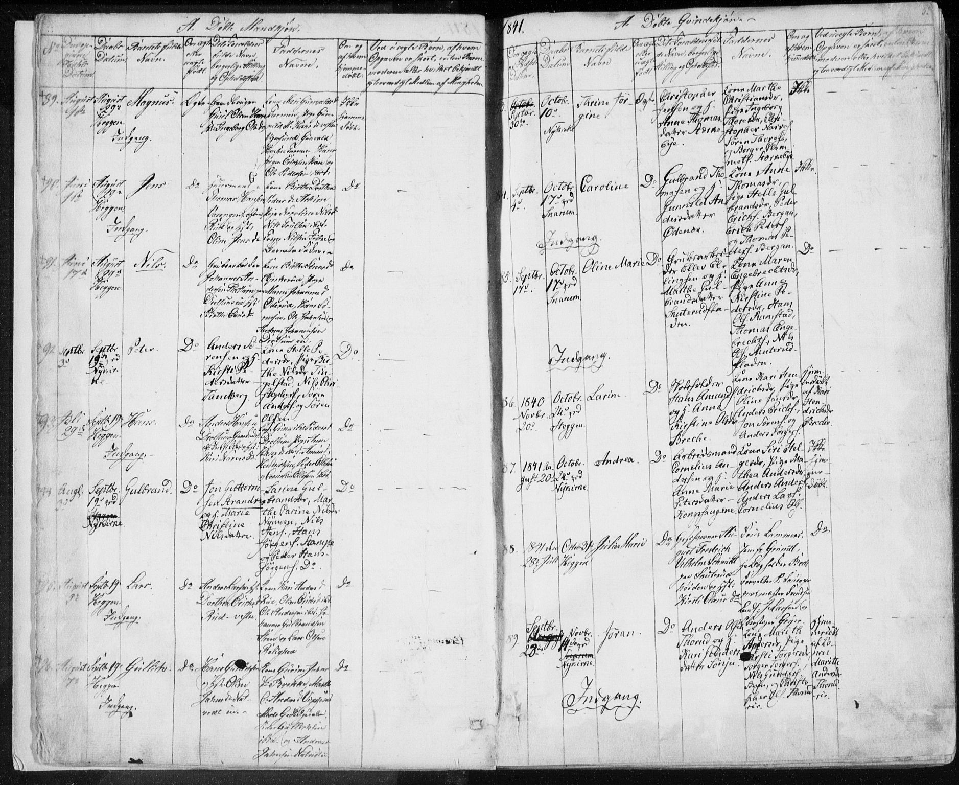 Modum kirkebøker, AV/SAKO-A-234/F/Fa/L0007: Ministerialbok nr. 7, 1841-1850, s. 5