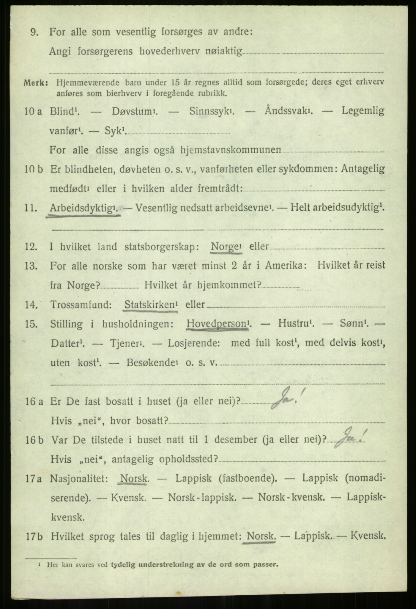 SATØ, Folketelling 1920 for 1926 Dyrøy herred, 1920, s. 4090