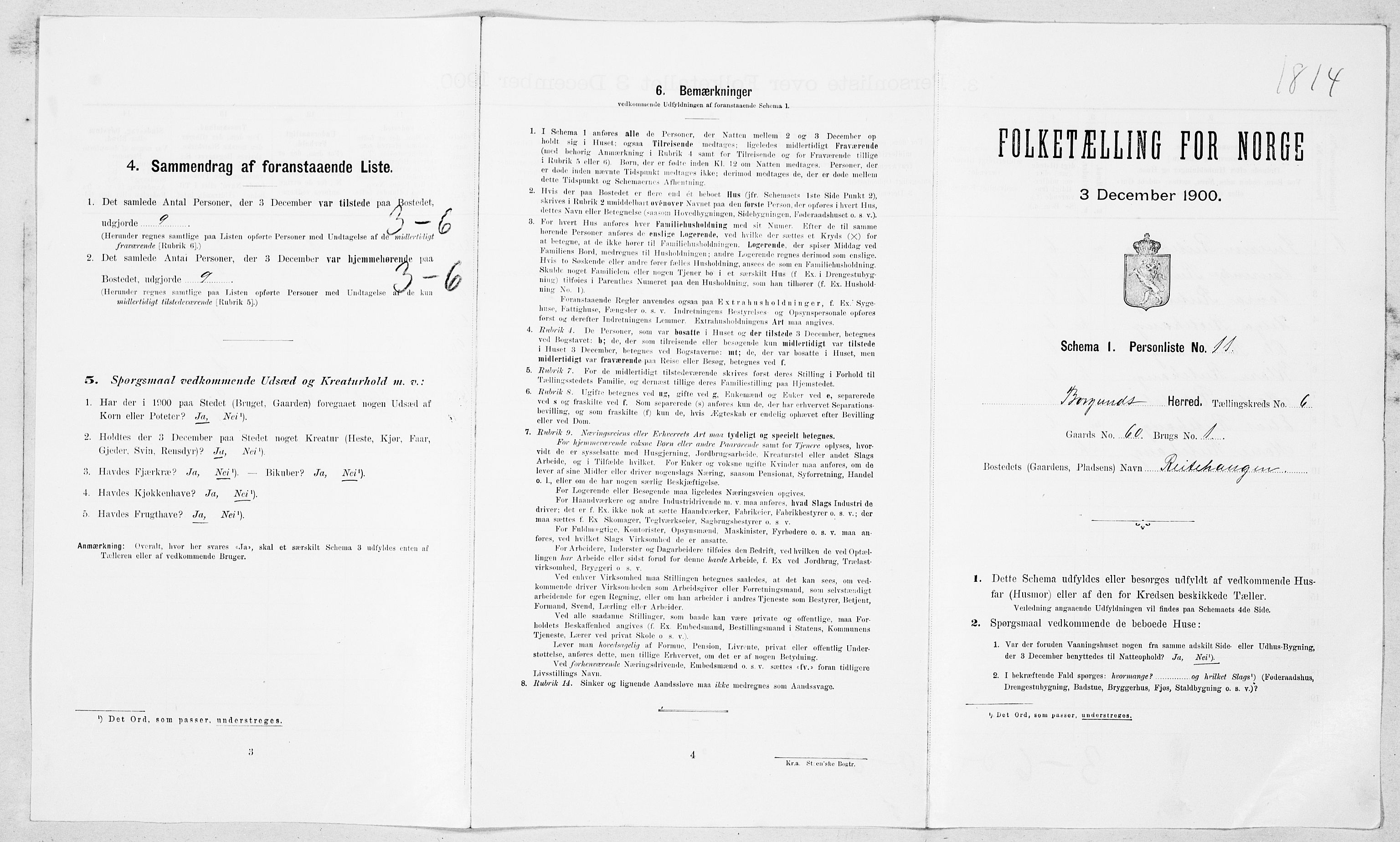 SAT, Folketelling 1900 for 1531 Borgund herred, 1900, s. 687