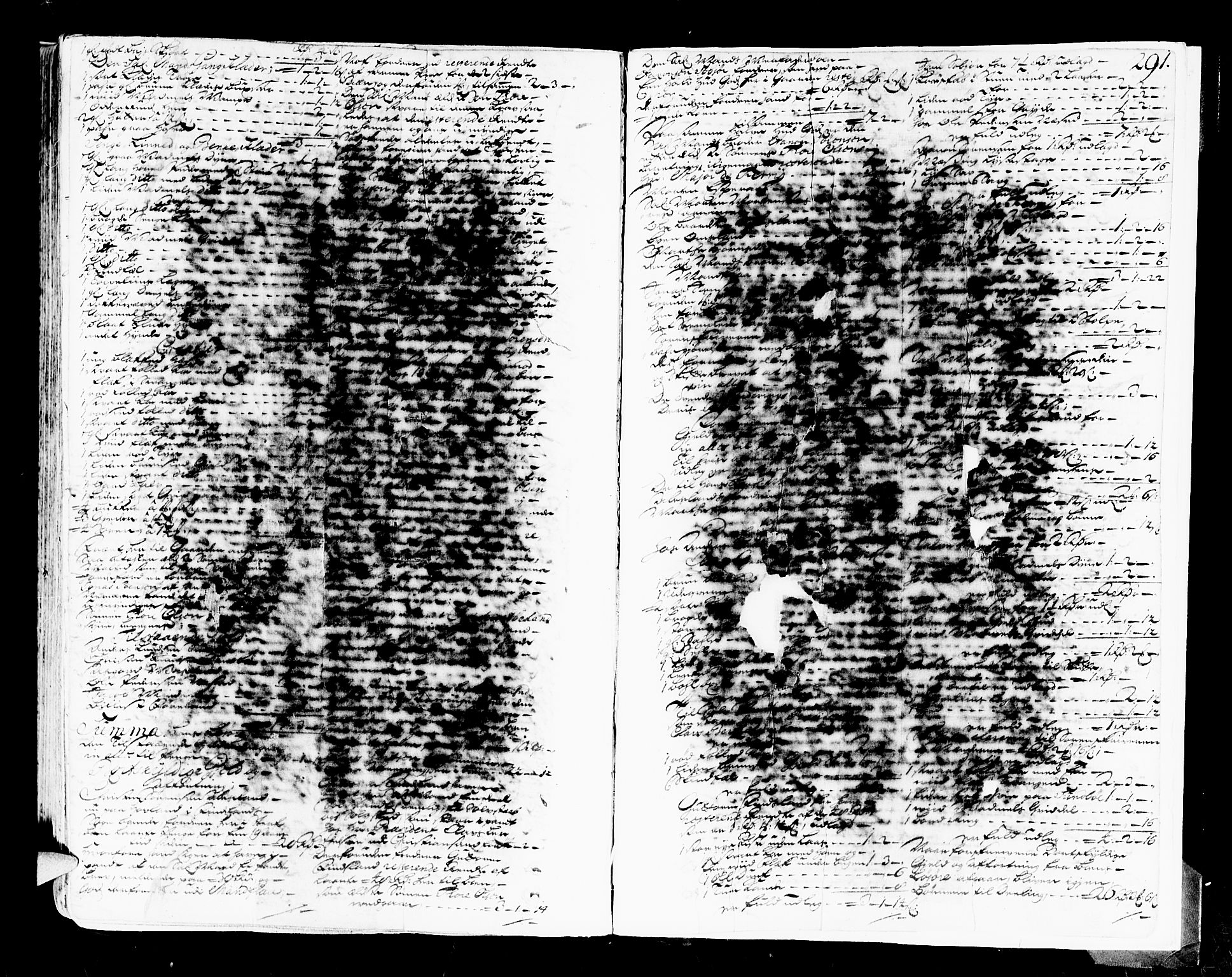 Mandal sorenskriveri, SAK/1221-0005/001/H/Hc/L0008: Skifteprotokoll med register, original i eske nr 4a, 1693-1702, s. 290b-291a