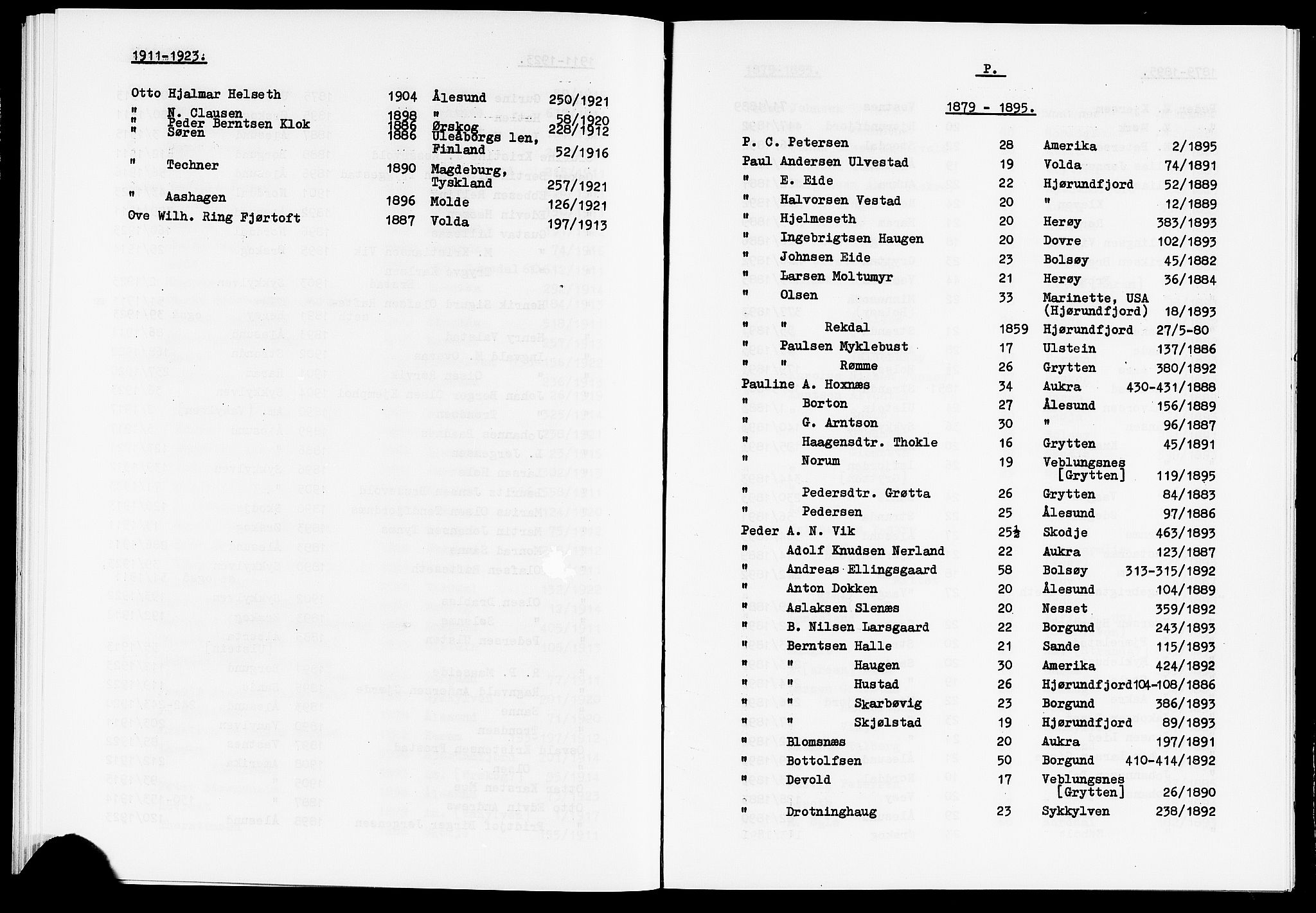 Sunnmøre politikammer, AV/SAT-A-1864/1/35, 1878-1923, s. 151