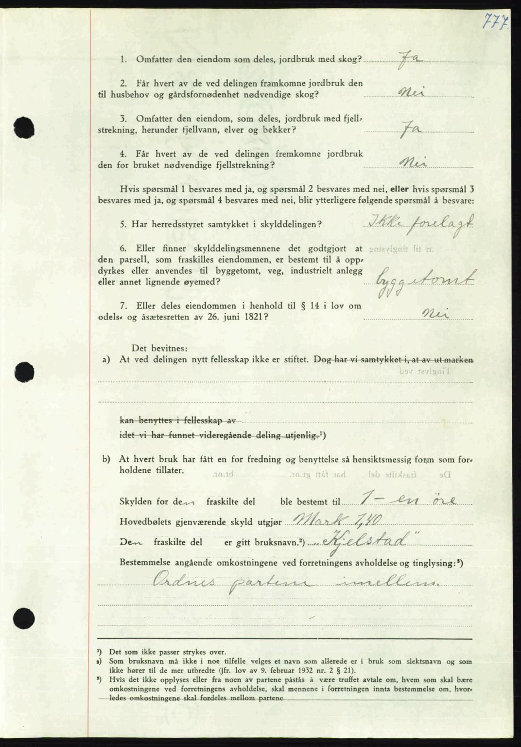 Nordmøre sorenskriveri, AV/SAT-A-4132/1/2/2Ca: Pantebok nr. A106, 1947-1947, Dagboknr: 2645/1947