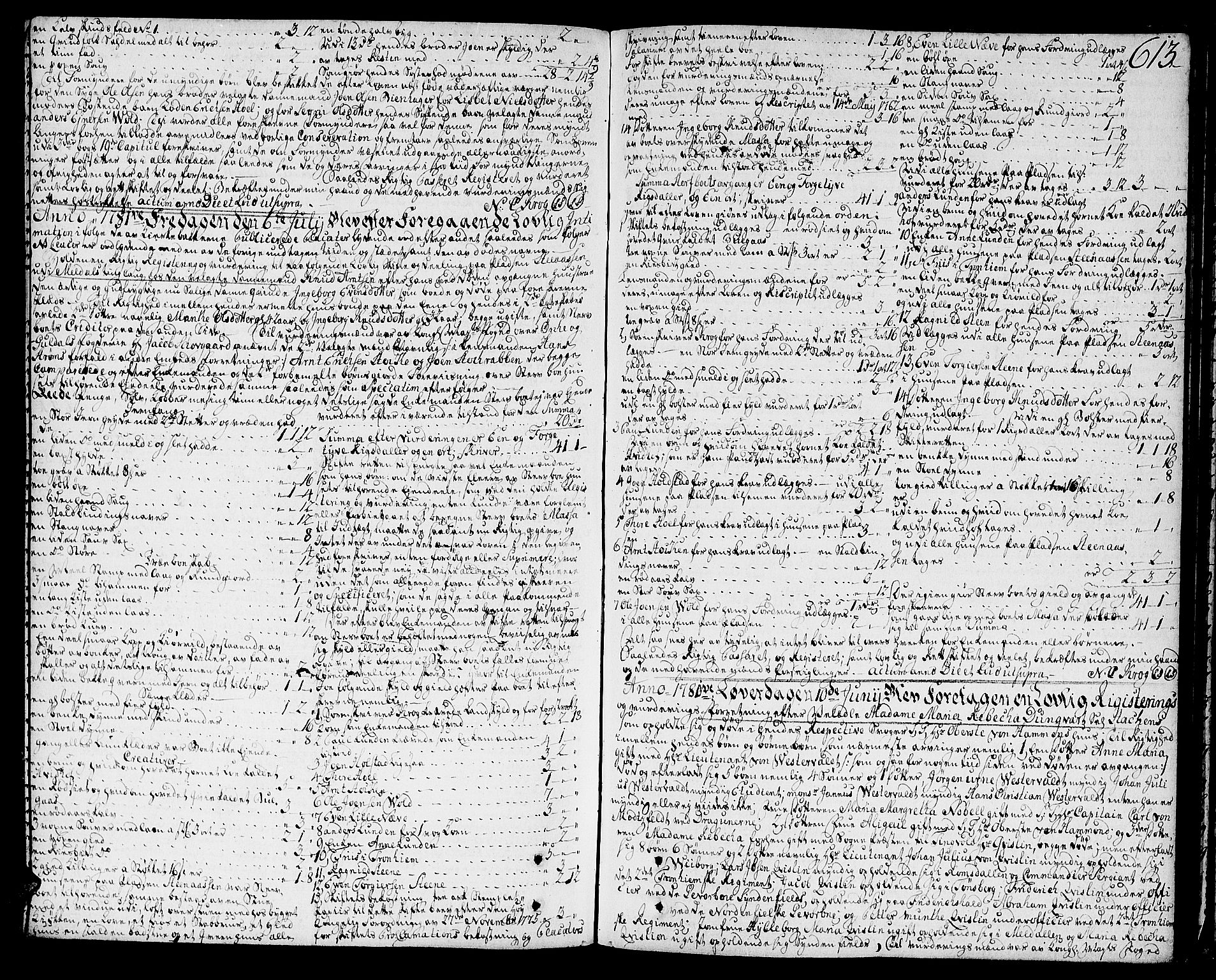 Orkdal sorenskriveri, AV/SAT-A-4169/1/3/3Aa/L0007: Skifteprotokoller, 1767-1782, s. 612b-613a