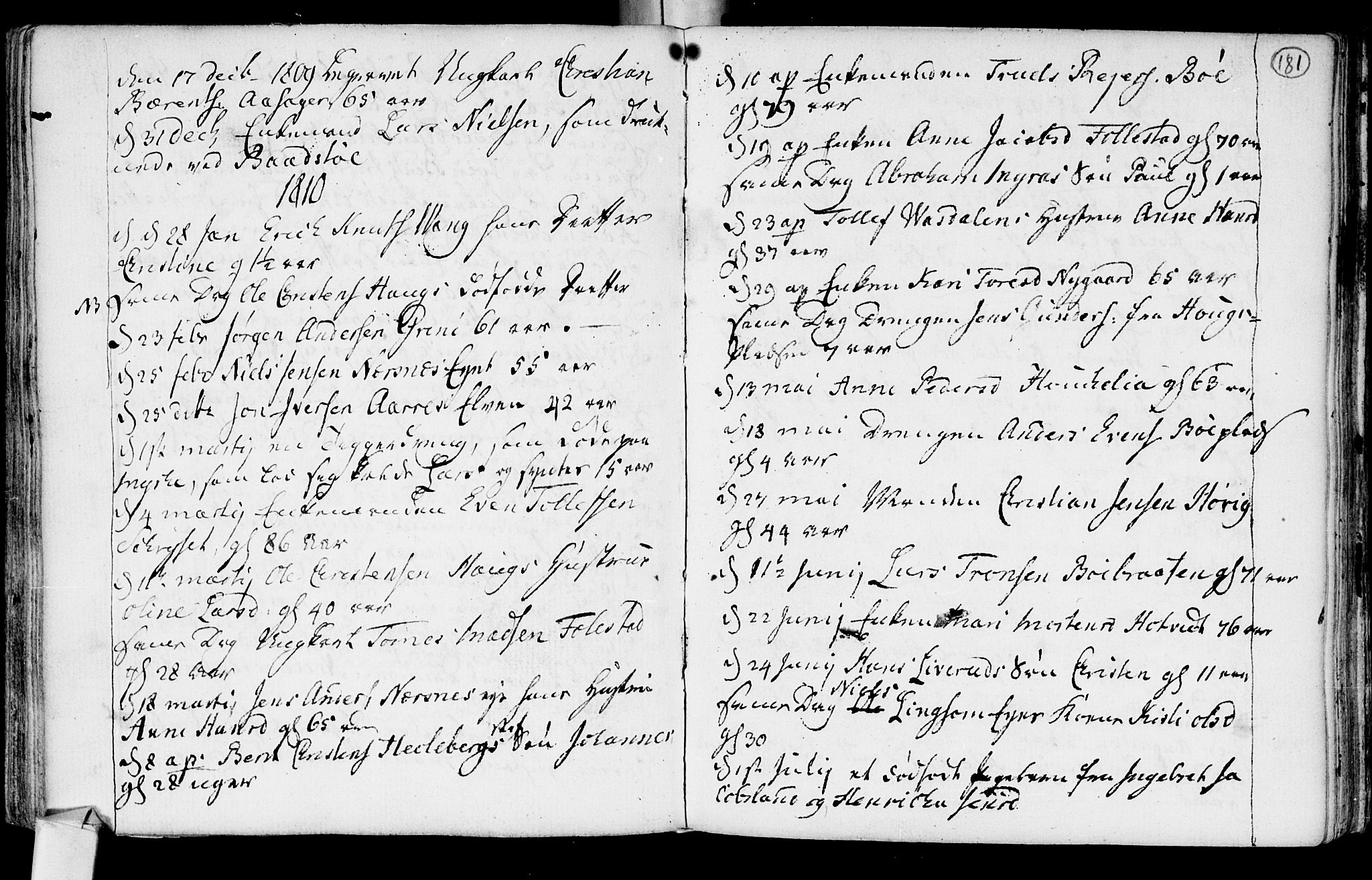 Røyken kirkebøker, AV/SAKO-A-241/F/Fa/L0003: Ministerialbok nr. 3, 1782-1813, s. 181