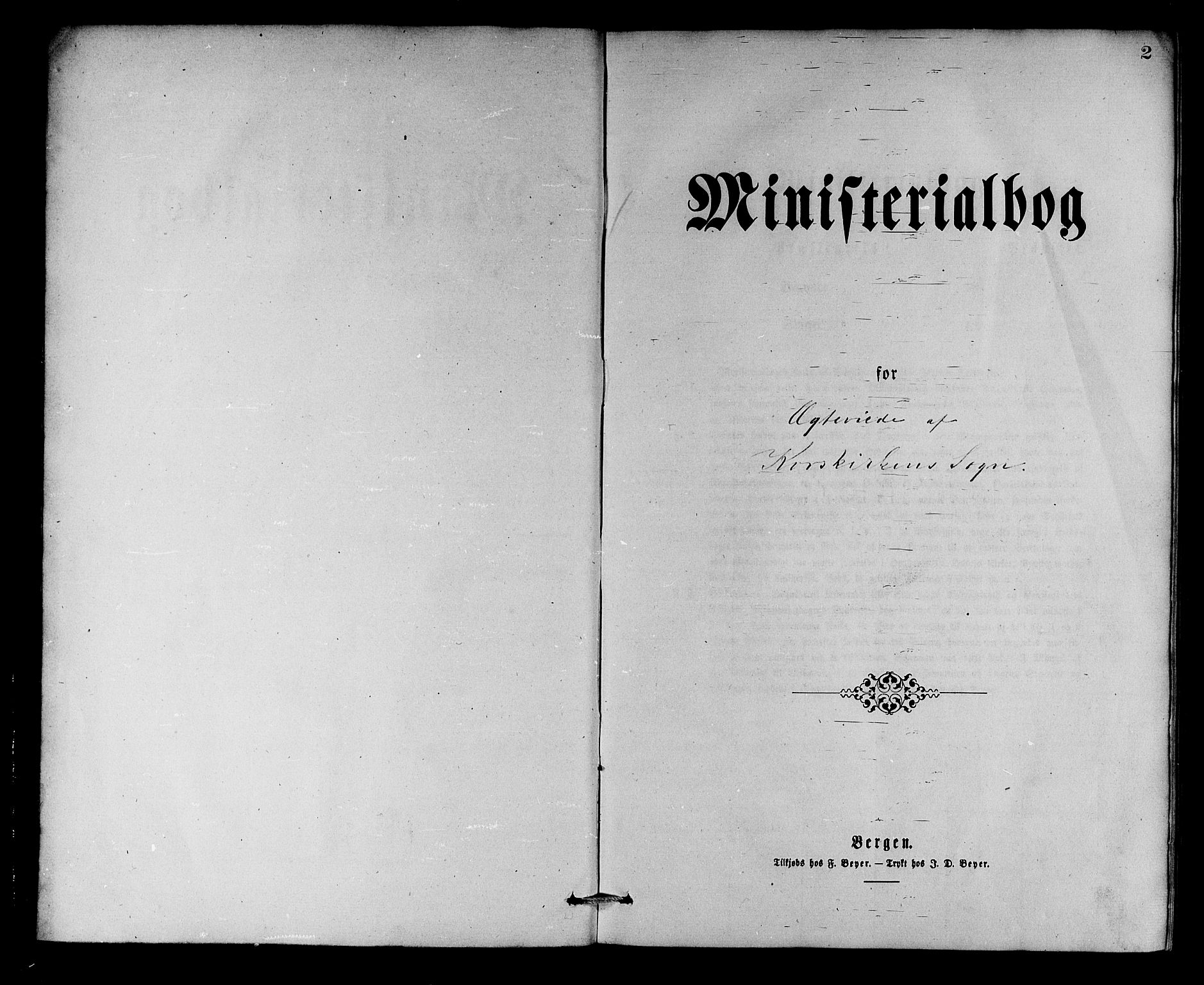 Korskirken sokneprestembete, SAB/A-76101/H/Hab: Klokkerbok nr. D 2, 1867-1886, s. 2