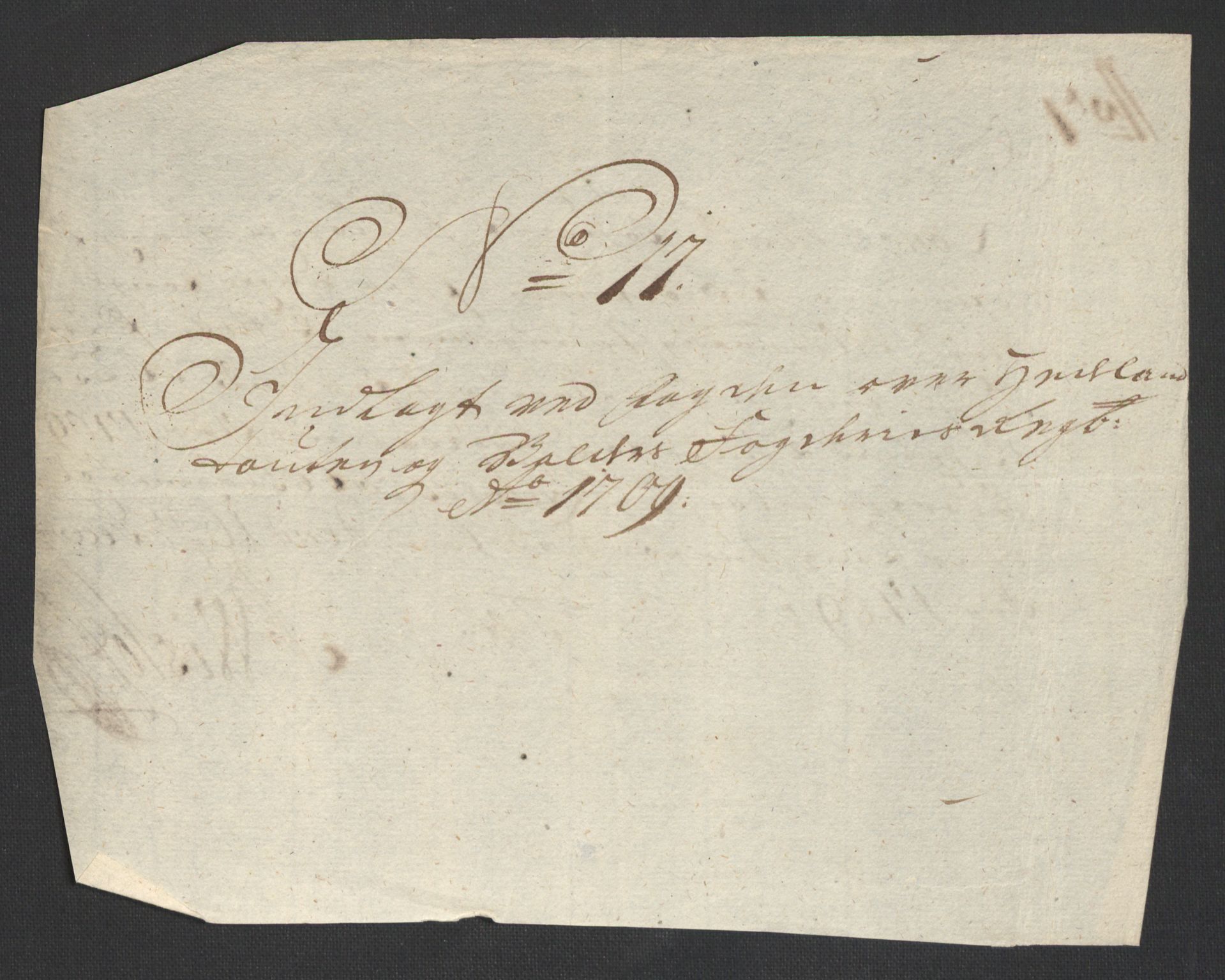 Rentekammeret inntil 1814, Reviderte regnskaper, Fogderegnskap, RA/EA-4092/R18/L1306: Fogderegnskap Hadeland, Toten og Valdres, 1709, s. 309