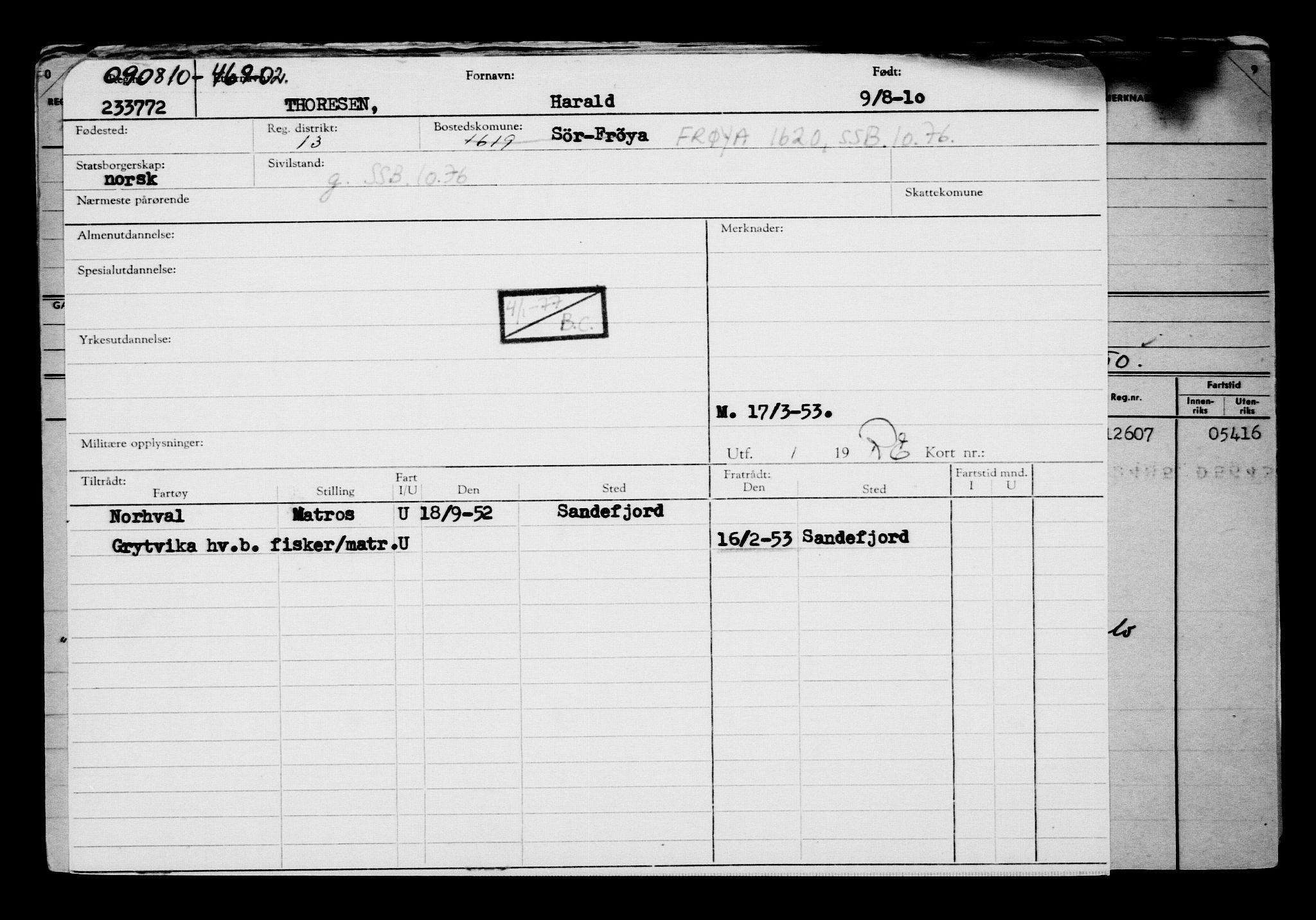 Direktoratet for sjømenn, AV/RA-S-3545/G/Gb/L0091: Hovedkort, 1910, s. 145