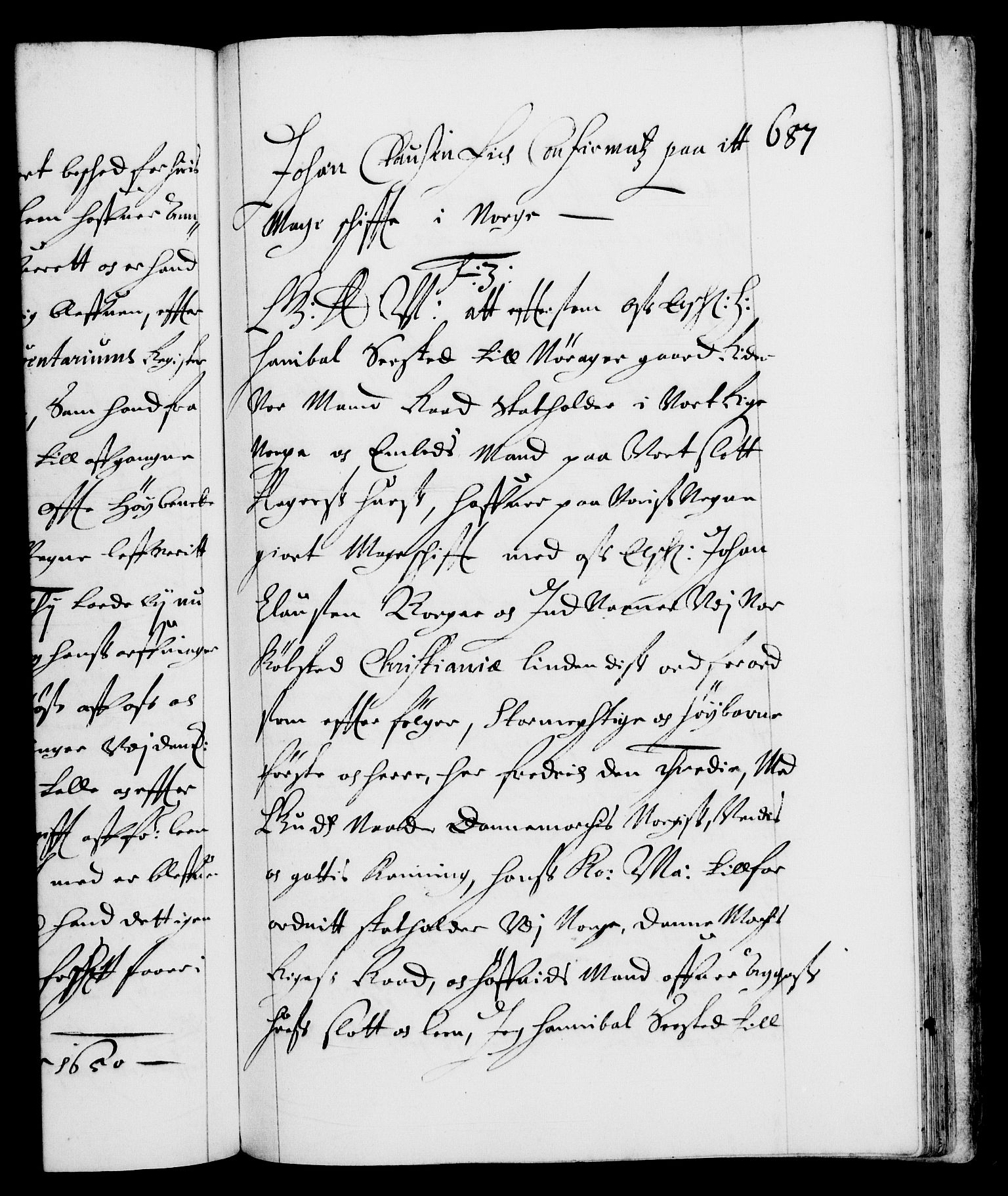 Danske Kanselli 1572-1799, AV/RA-EA-3023/F/Fc/Fca/Fcaa/L0007: Norske registre (mikrofilm), 1648-1650, s. 687a
