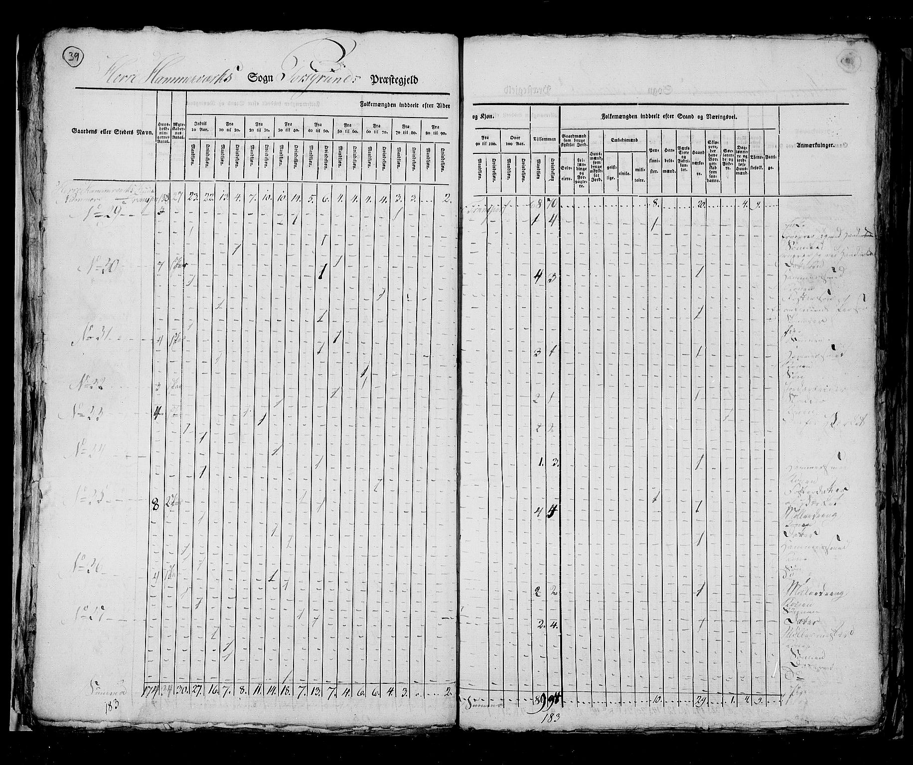 RA, Folketellingen 1825, bind 9: Bratsberg amt, 1825, s. 39