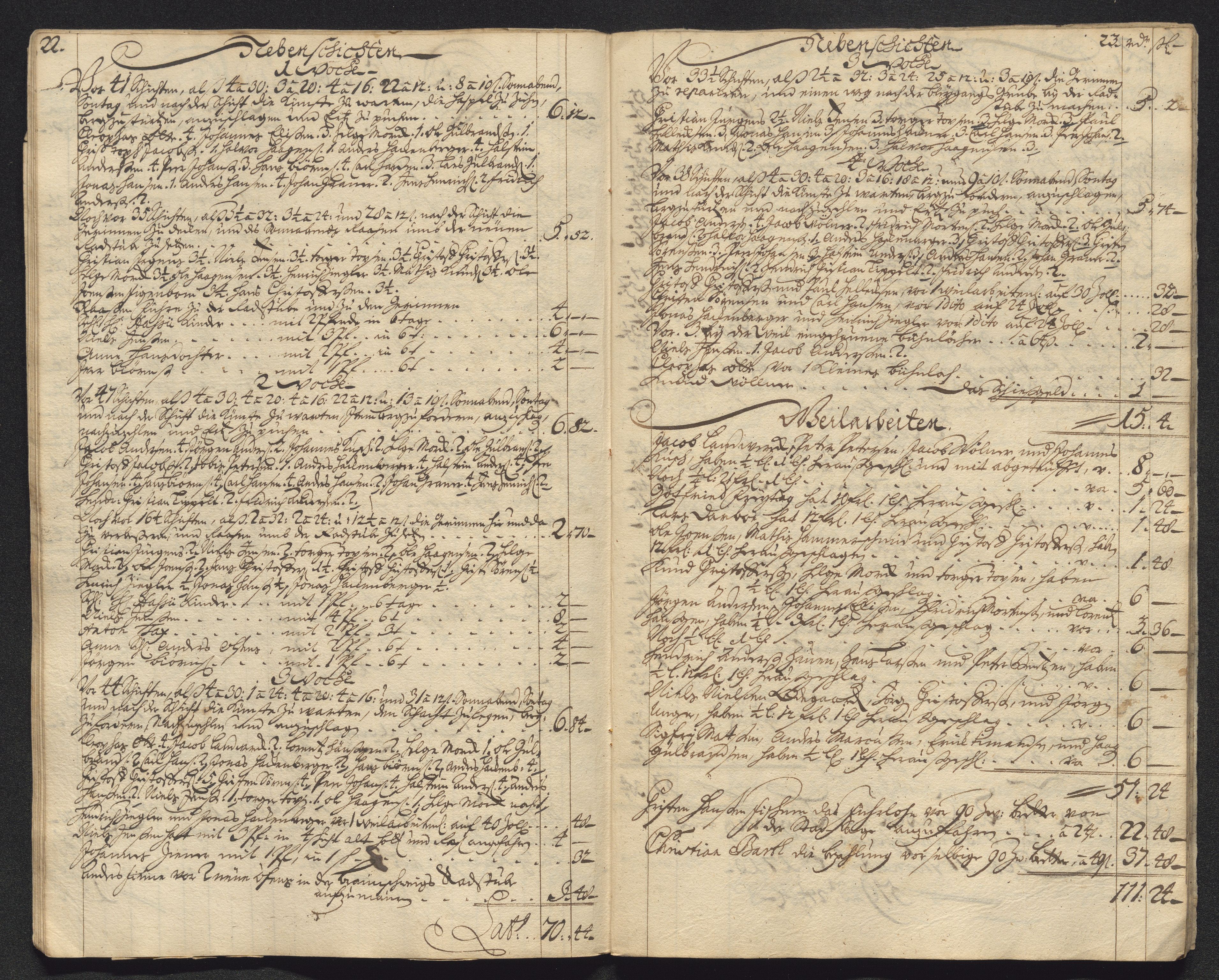 Kongsberg Sølvverk 1623-1816, AV/SAKO-EA-3135/001/D/Dc/Dcd/L0099: Utgiftsregnskap for gruver m.m., 1710, s. 496