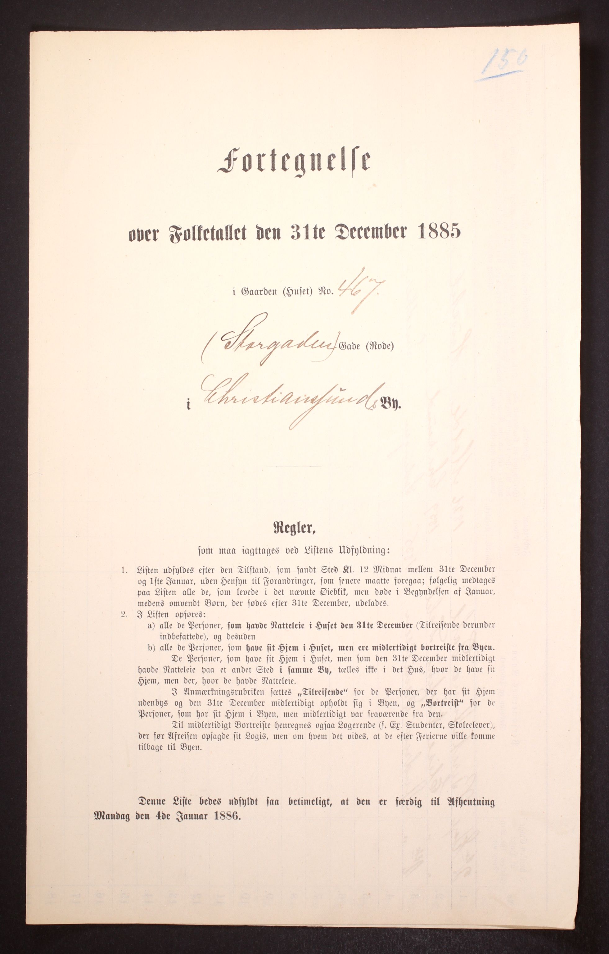 SAT, Folketelling 1885 for 1503 Kristiansund kjøpstad, 1885, s. 6