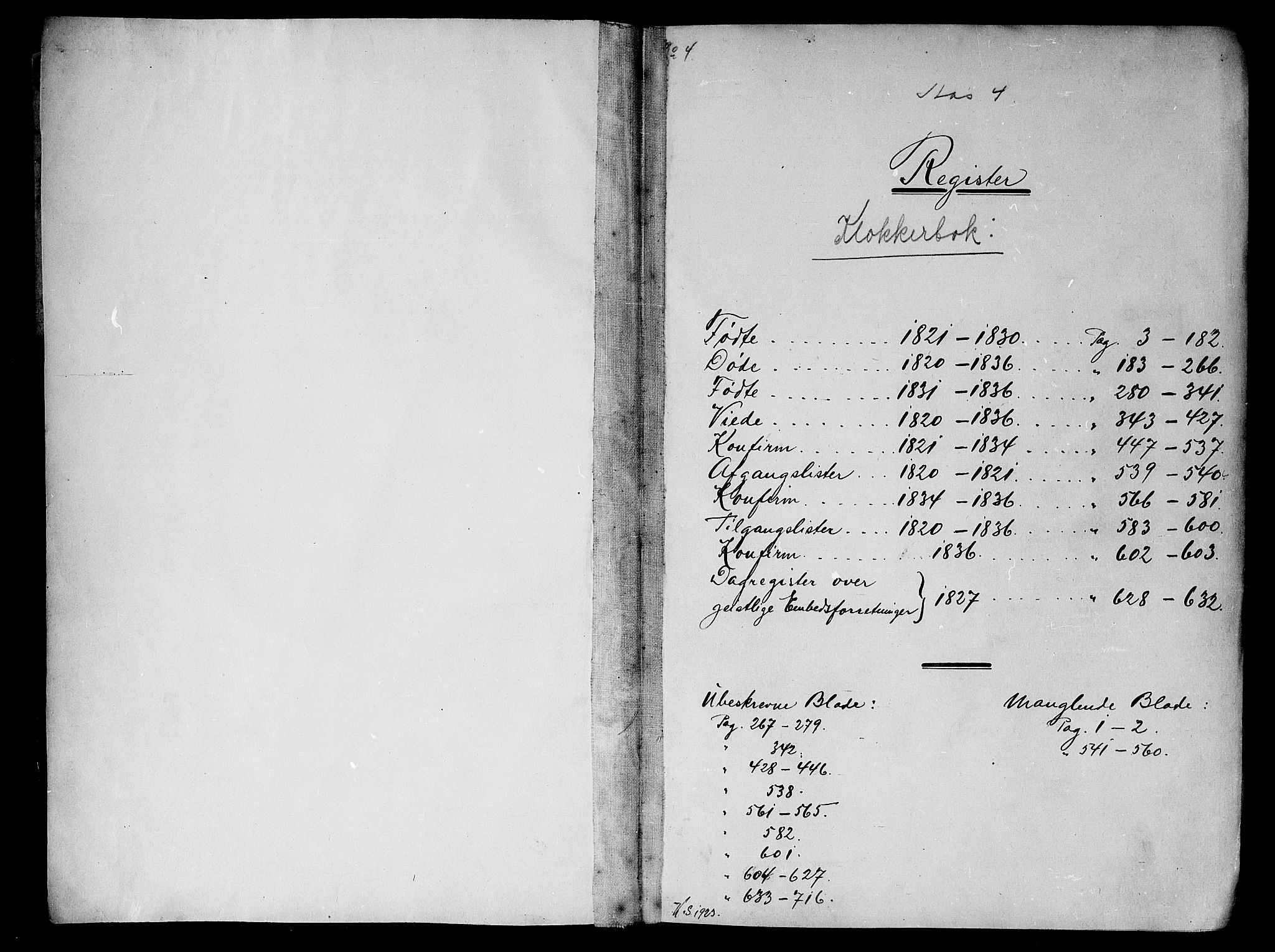 Ås prestekontor Kirkebøker, SAO/A-10894/G/Ga/L0002: Klokkerbok nr. I 2, 1820-1836