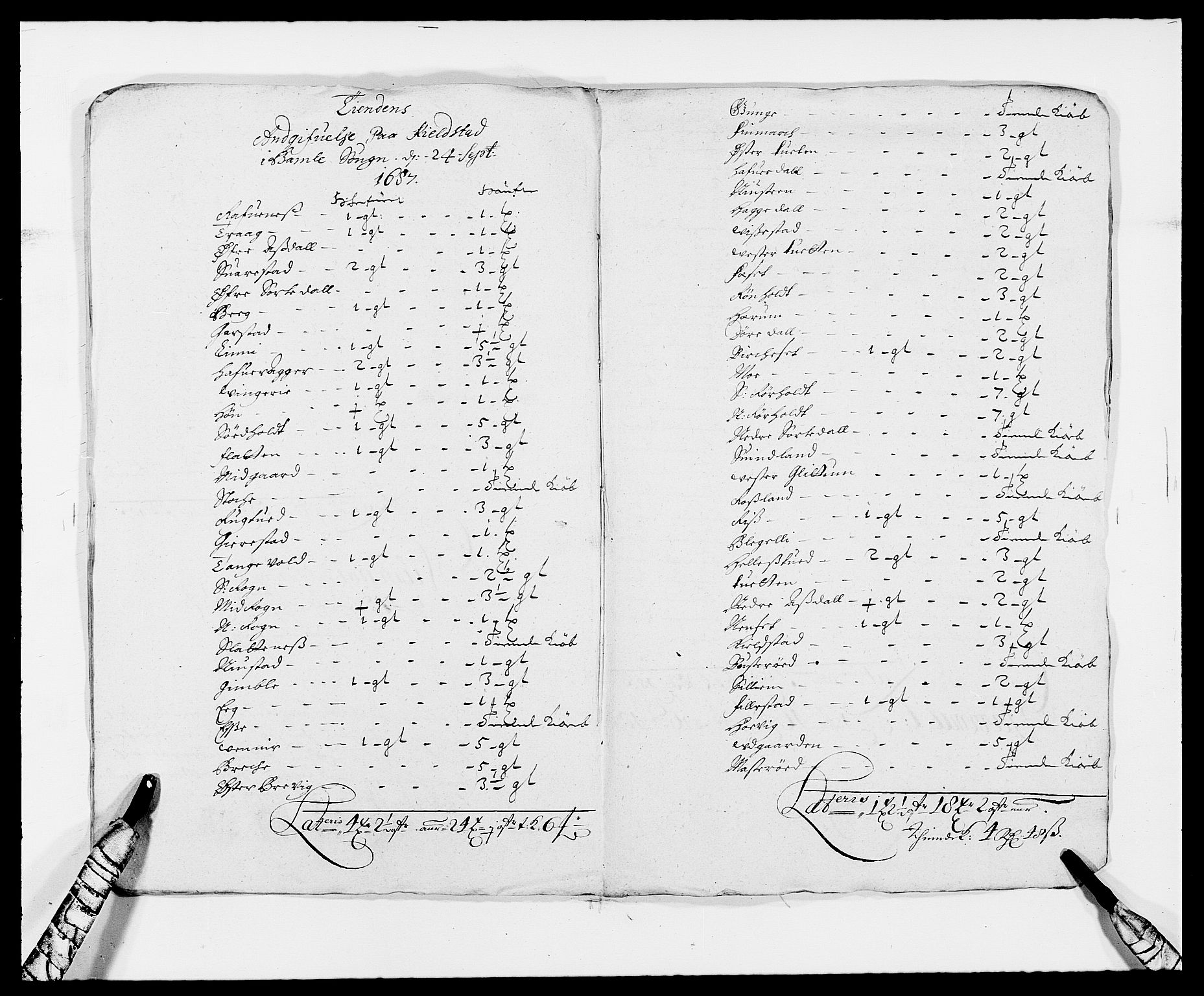 Rentekammeret inntil 1814, Reviderte regnskaper, Fogderegnskap, AV/RA-EA-4092/R34/L2049: Fogderegnskap Bamble, 1685-1687, s. 263