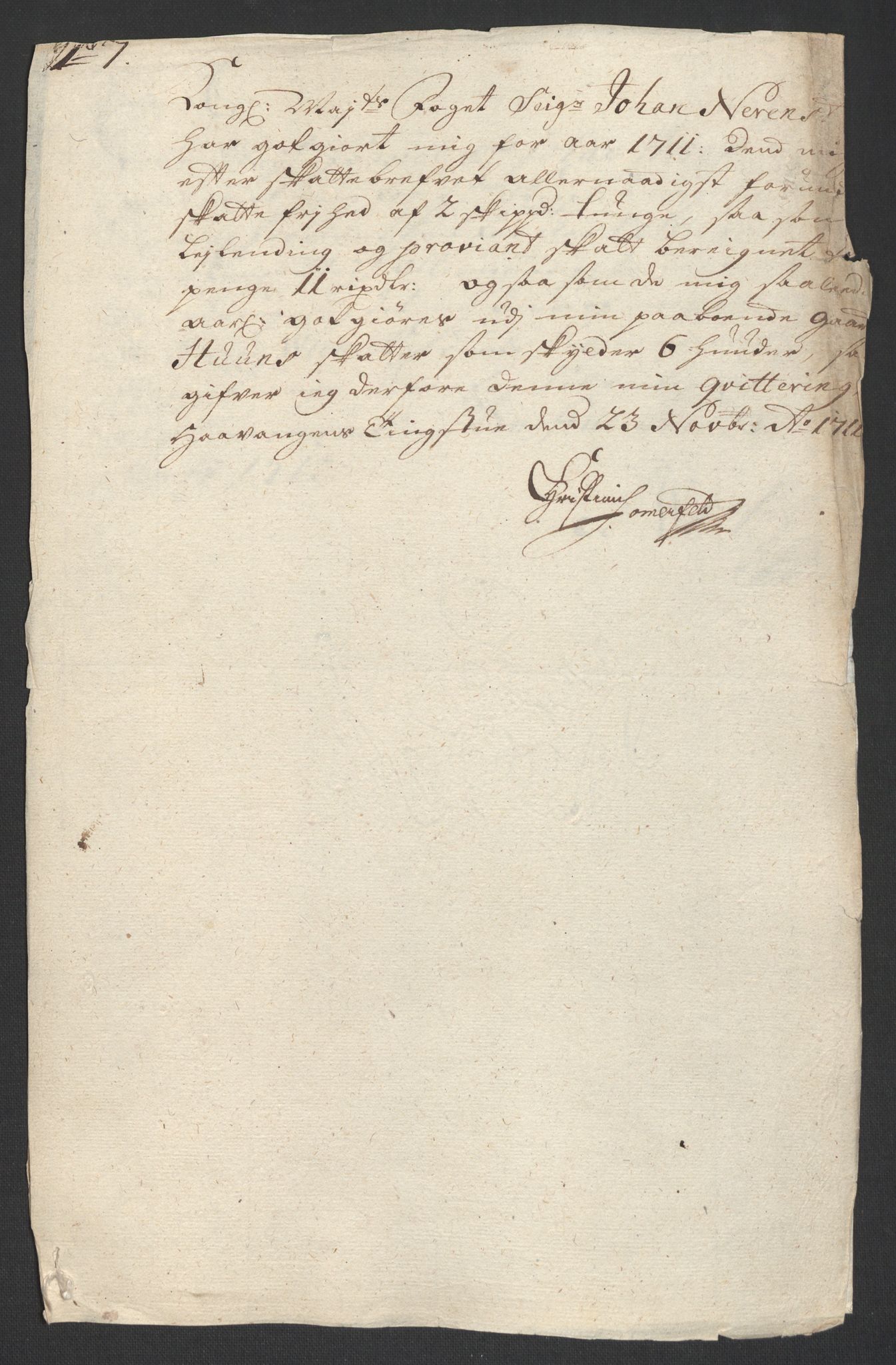 Rentekammeret inntil 1814, Reviderte regnskaper, Fogderegnskap, RA/EA-4092/R18/L1308: Fogderegnskap Hadeland, Toten og Valdres, 1711, s. 408