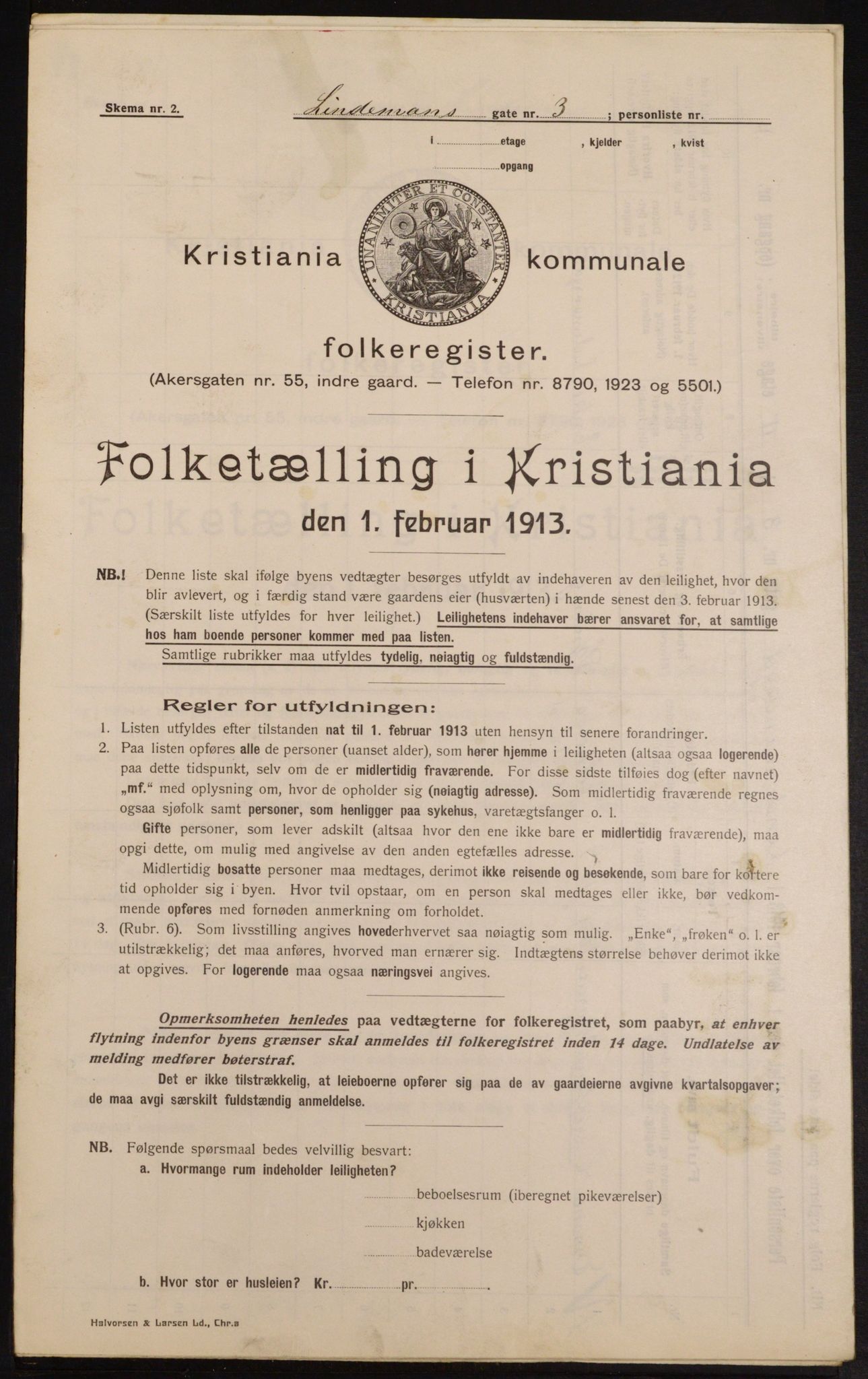 OBA, Kommunal folketelling 1.2.1913 for Kristiania, 1913, s. 57404