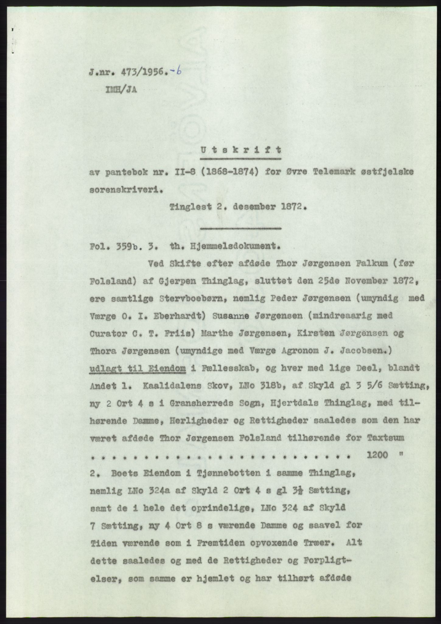 Statsarkivet i Kongsberg, SAKO/A-0001, 1956, s. 84
