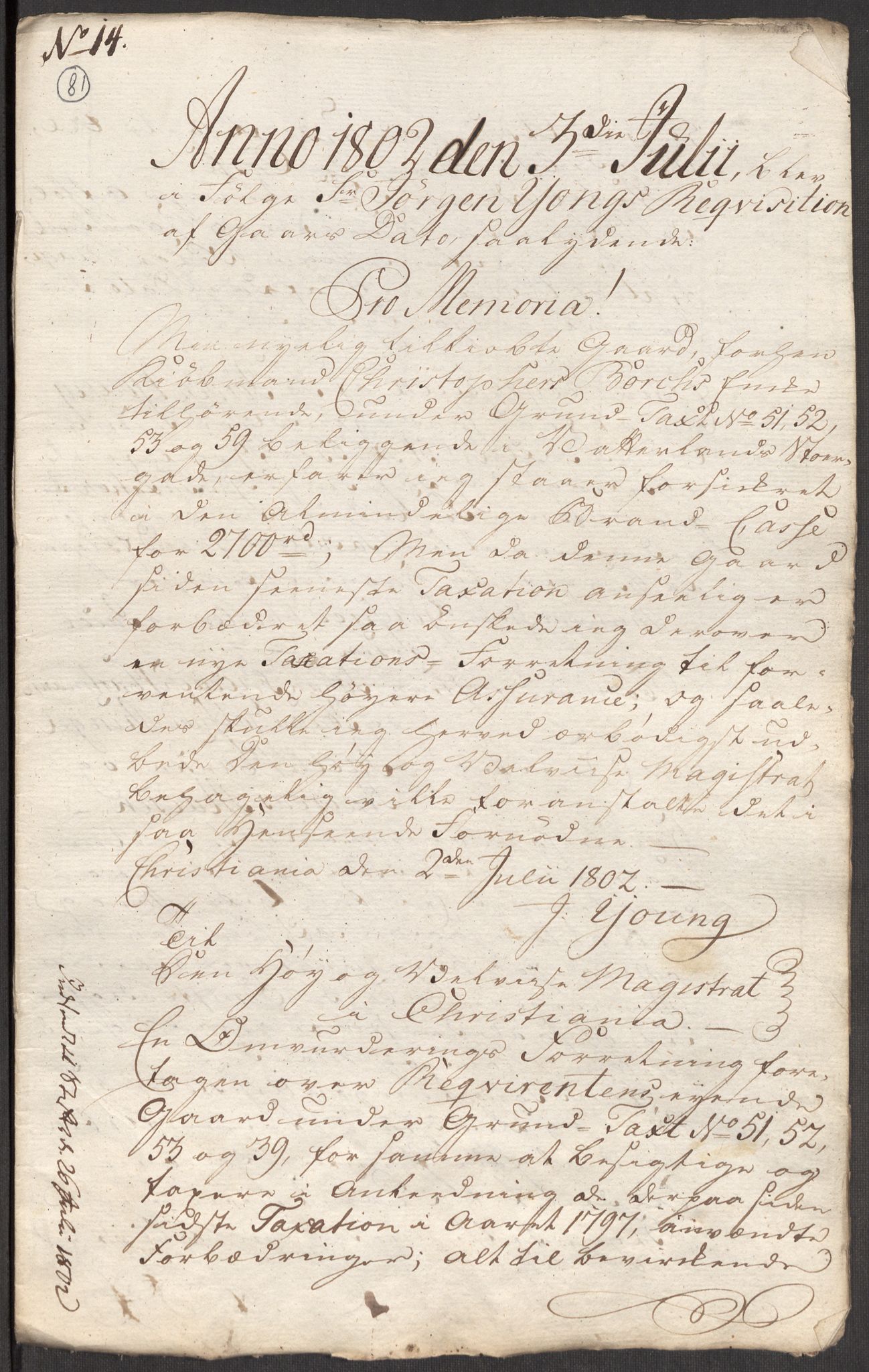 Kristiania magistrat, AV/SAO-A-10711/L/La/Lac/L0002: Branntakster, 1791-1803