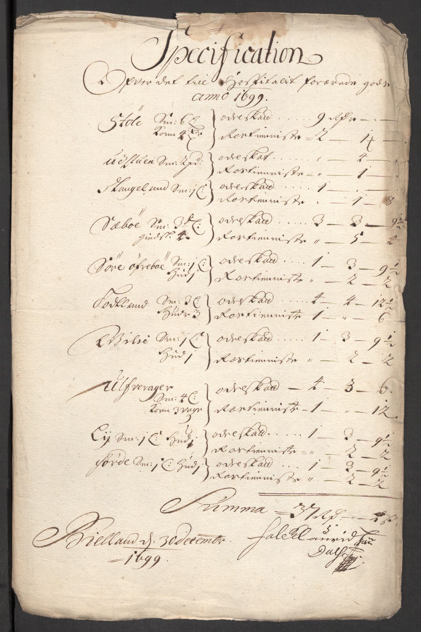 Rentekammeret inntil 1814, Reviderte regnskaper, Fogderegnskap, AV/RA-EA-4092/R48/L2978: Fogderegnskap Sunnhordland og Hardanger, 1699, s. 412