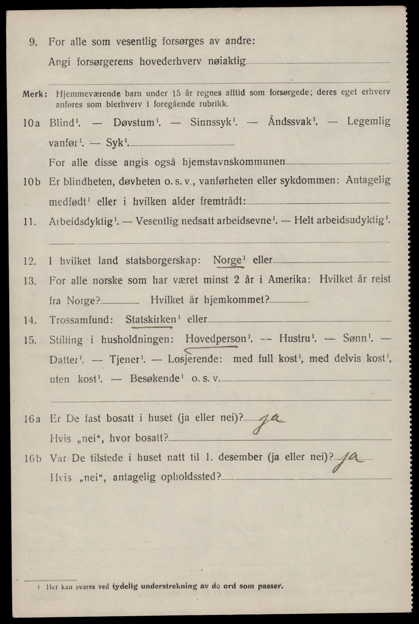 SAST, Folketelling 1920 for 1134 Suldal herred, 1920, s. 3927