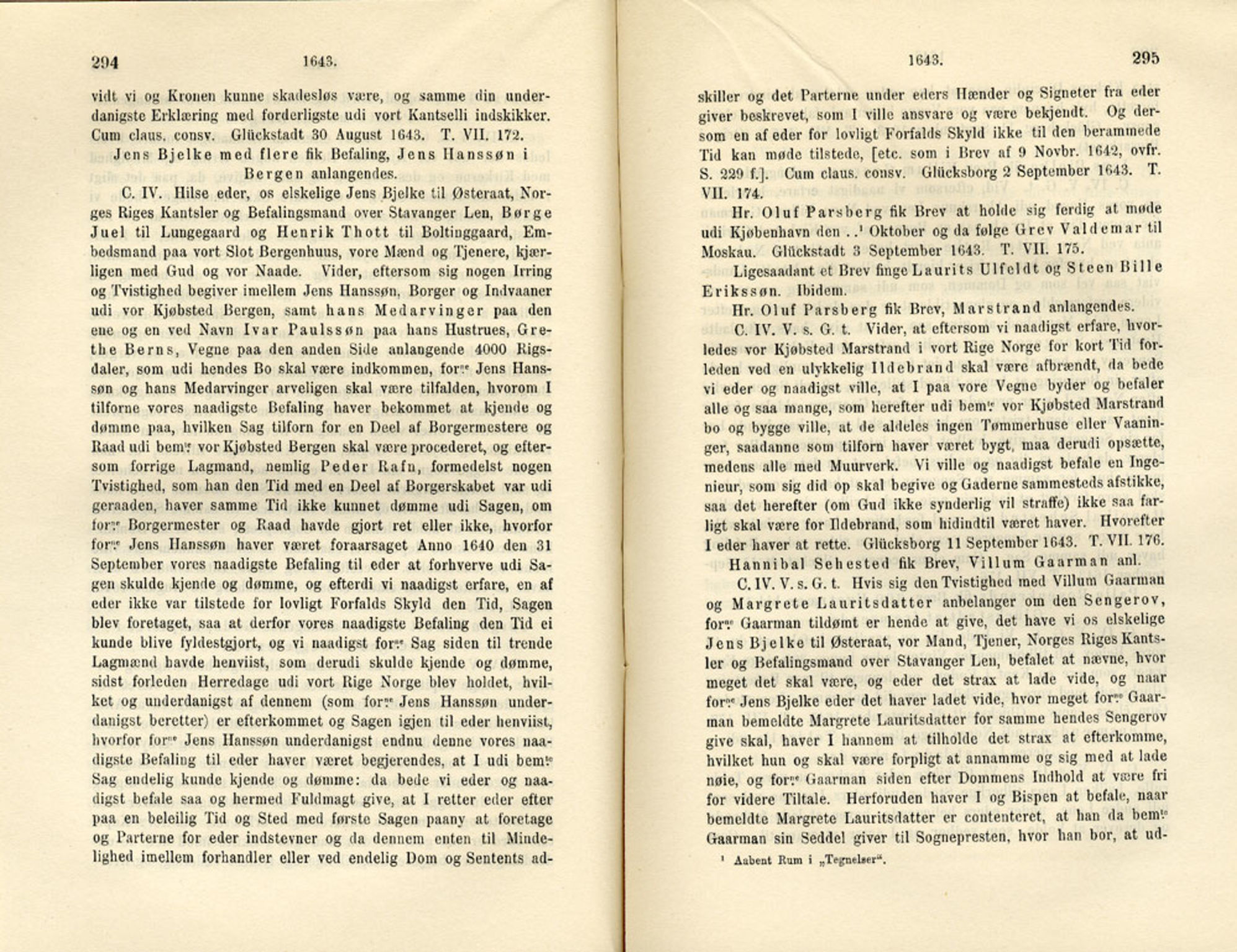 Publikasjoner utgitt av Det Norske Historiske Kildeskriftfond, PUBL/-/-/-: Norske Rigs-Registranter, bind 8, 1641-1648, s. 294-295