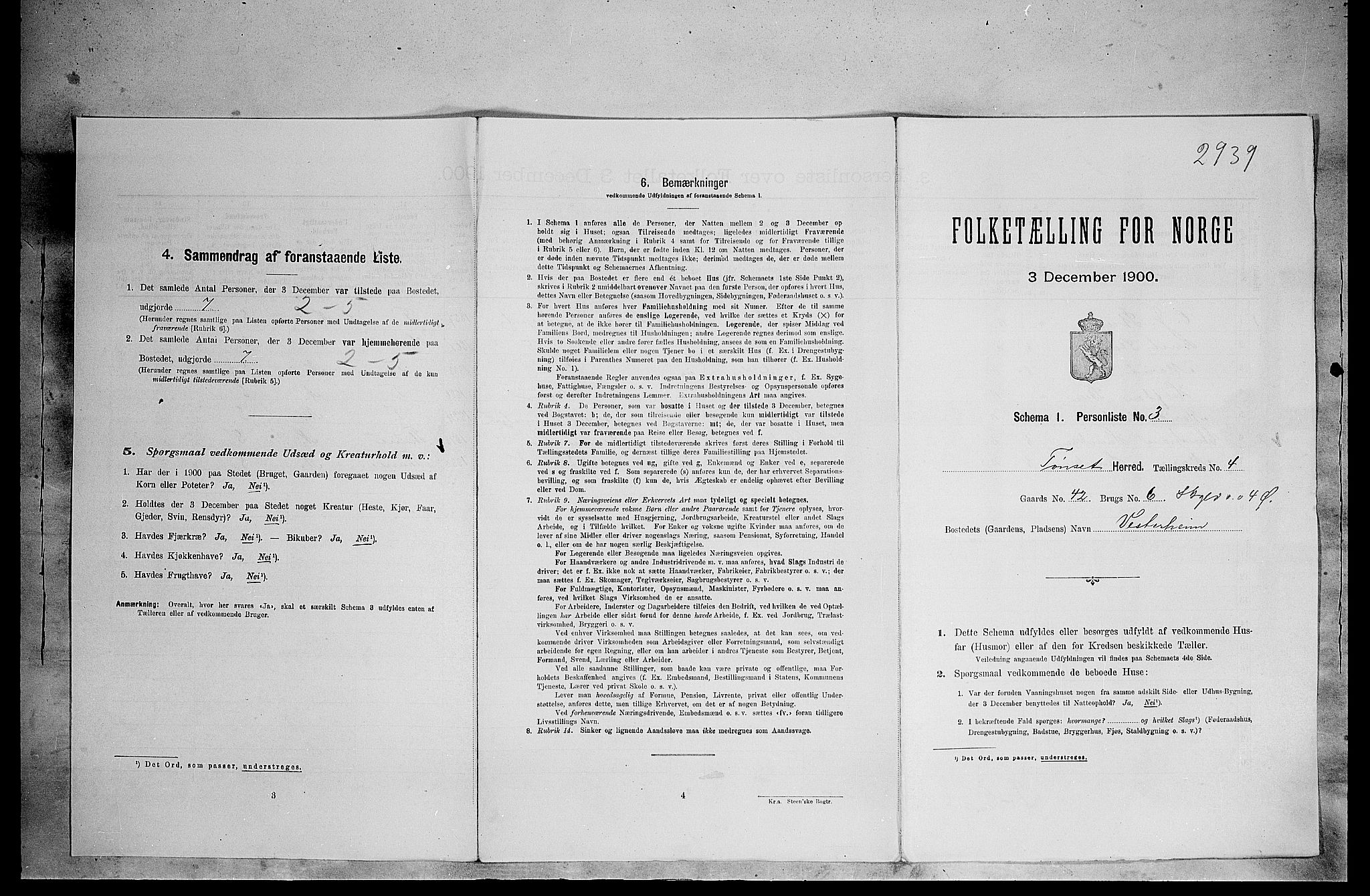 SAH, Folketelling 1900 for 0437 Tynset herred, 1900, s. 344