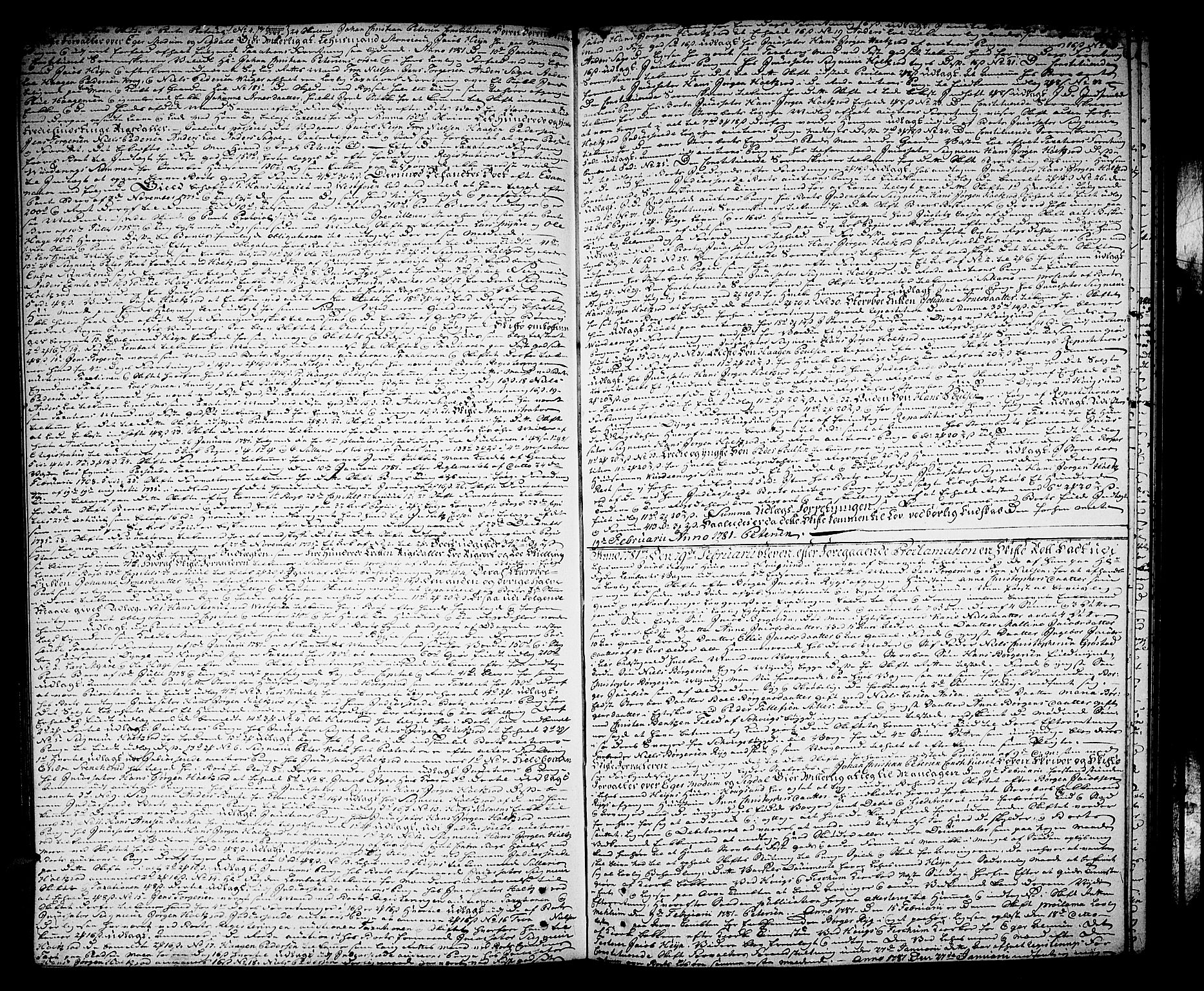 Eiker, Modum og Sigdal sorenskriveri, SAKO/A-123/H/Hb/Hba/L0016a: Skifteprotokoll, 1777-1782, s. 224b-225a