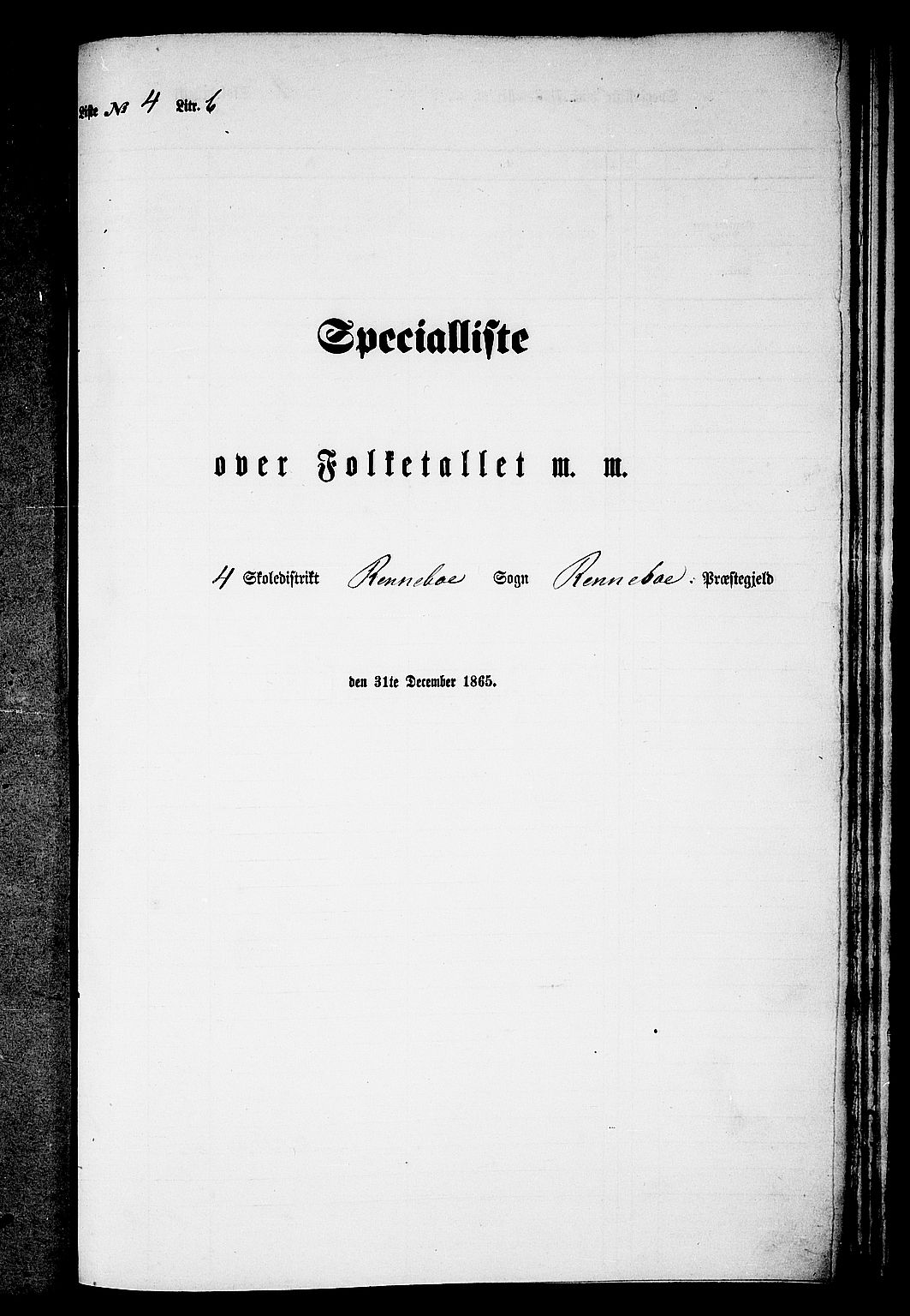 RA, Folketelling 1865 for 1635P Rennebu prestegjeld, 1865, s. 74