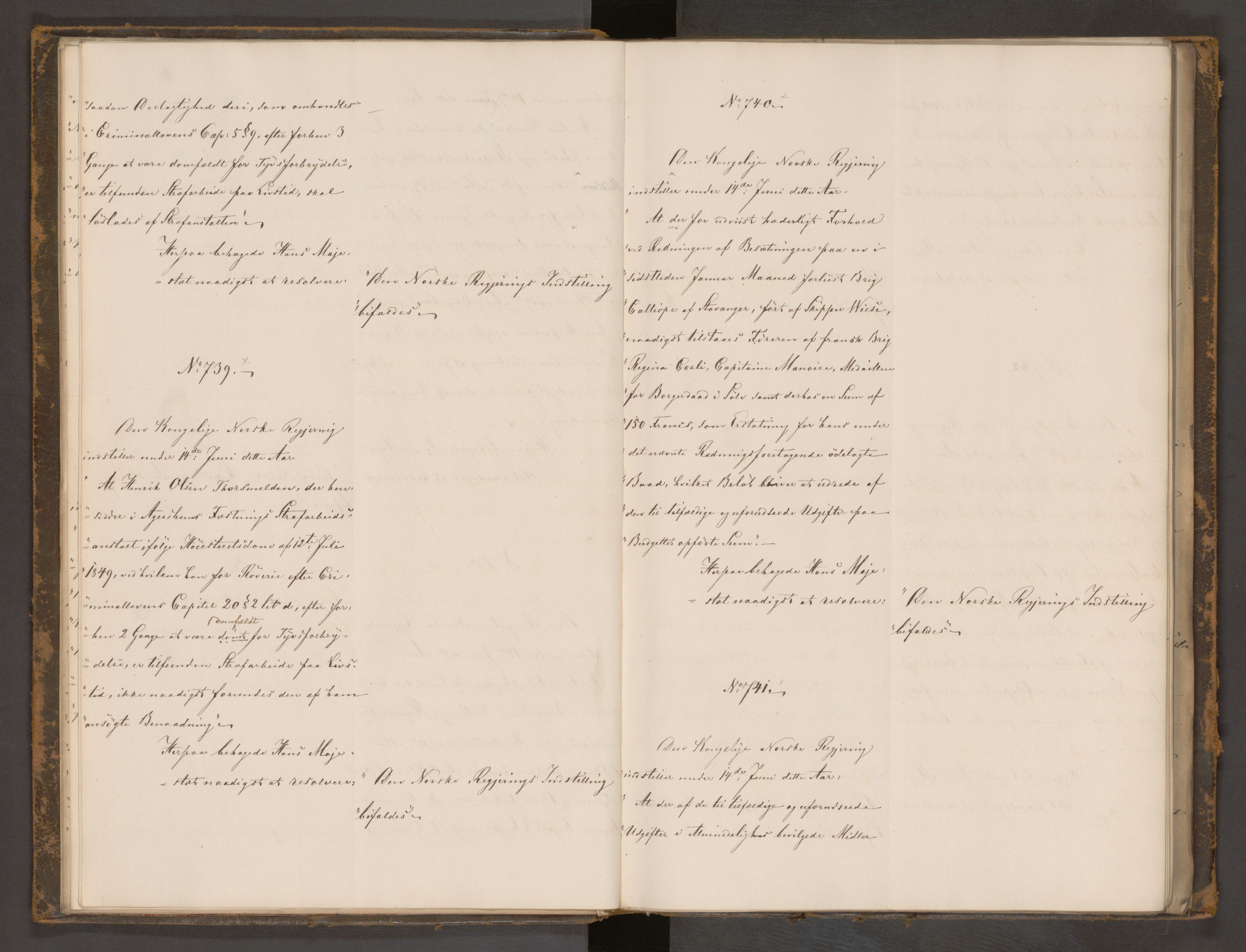 Statsrådssekretariatet, AV/RA-S-1001/A/Ab/L0104: Kgl. res. nr. 724-1001b, 2. halvår, 1865