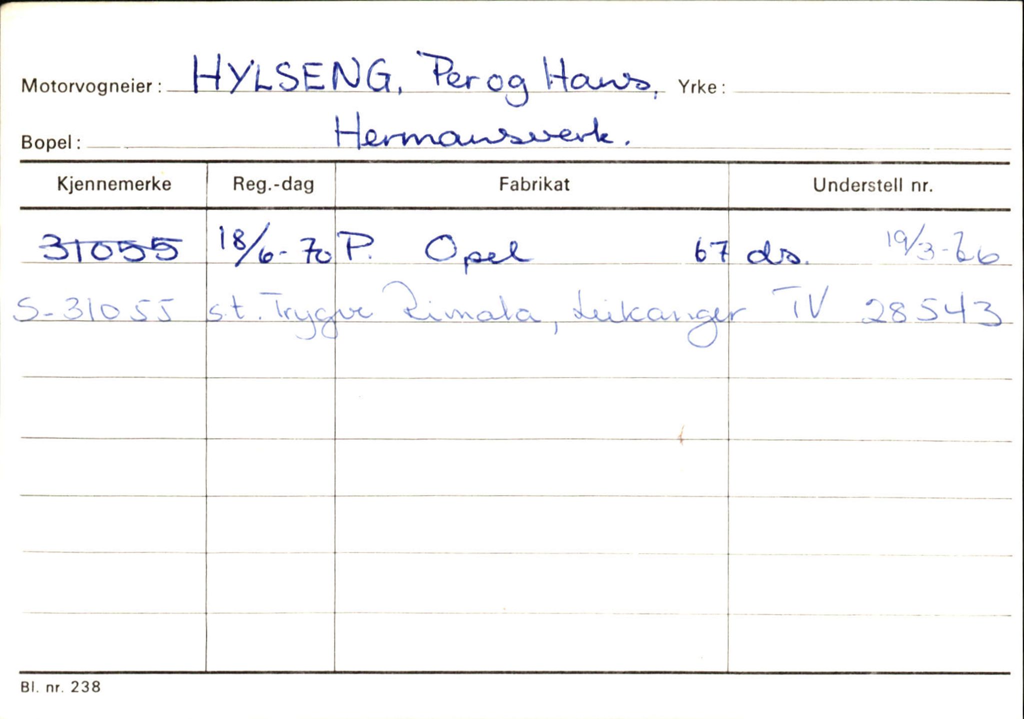 Statens vegvesen, Sogn og Fjordane vegkontor, SAB/A-5301/4/F/L0126: Eigarregister Fjaler M-Å. Leikanger A-Å, 1945-1975, s. 1557