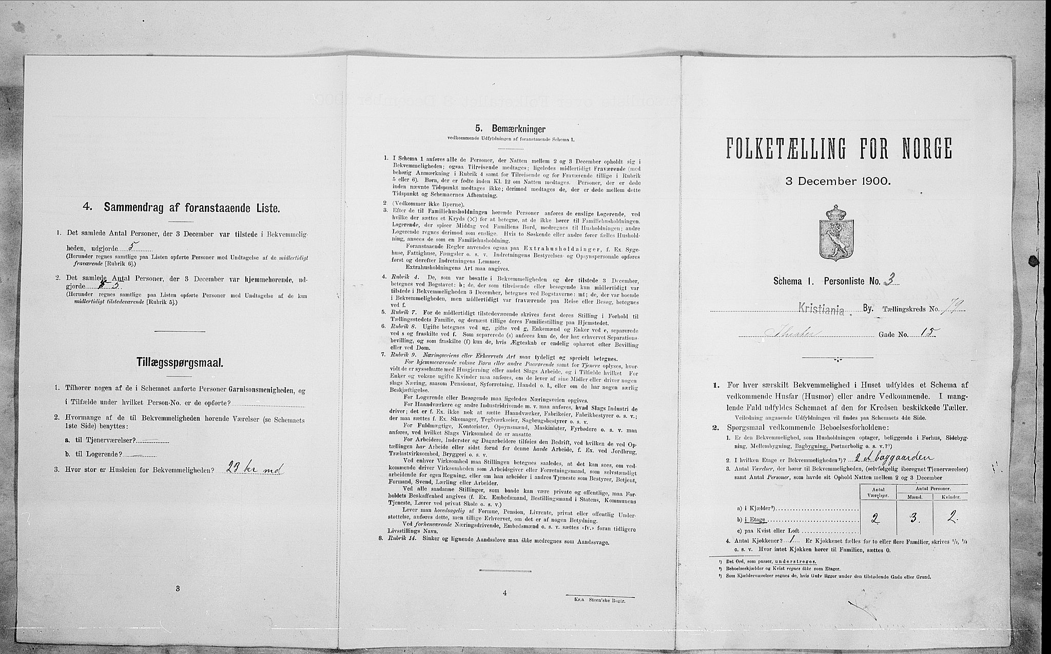 SAO, Folketelling 1900 for 0301 Kristiania kjøpstad, 1900, s. 96565