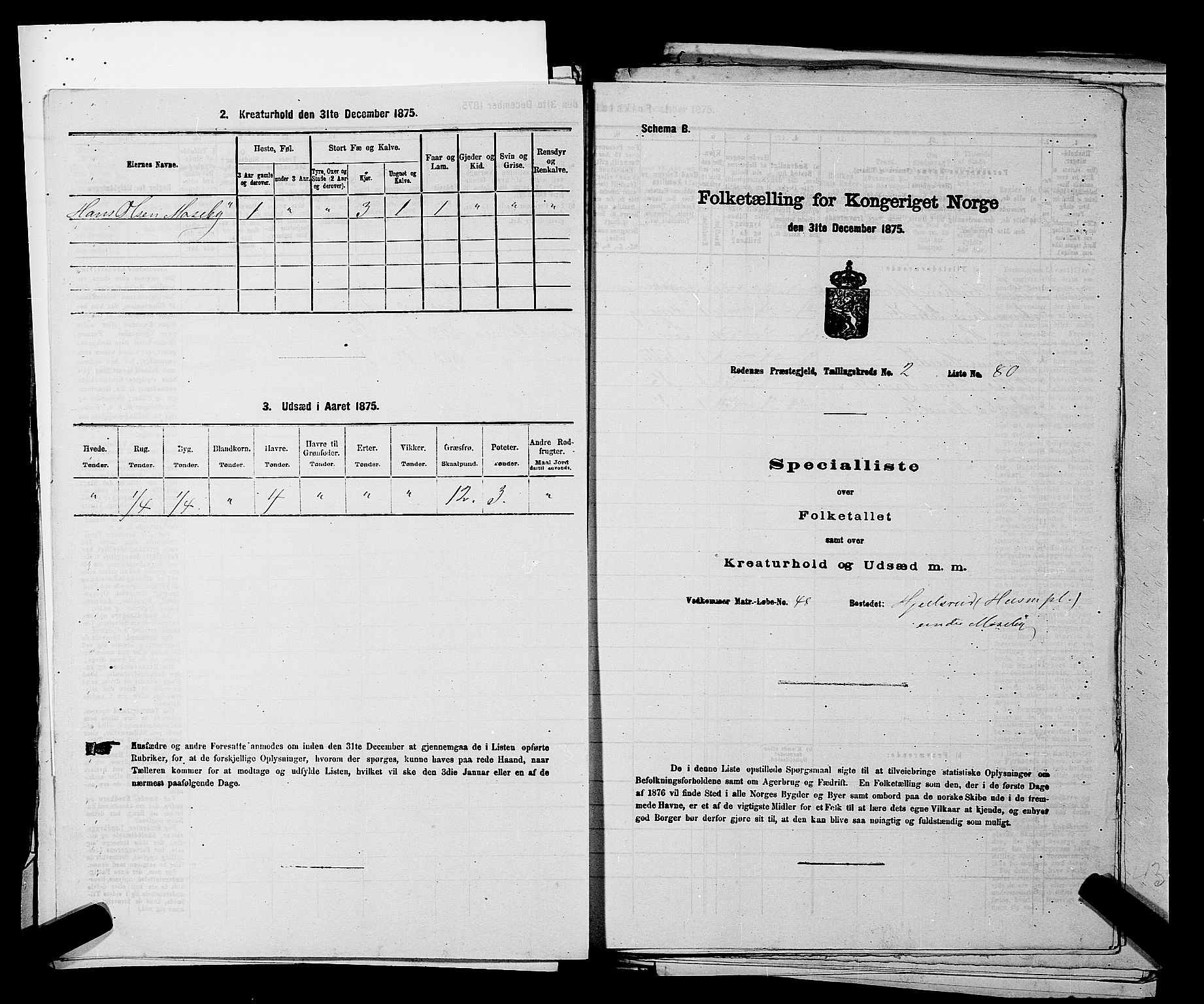 RA, Folketelling 1875 for 0120P Rødenes prestegjeld, 1875, s. 352