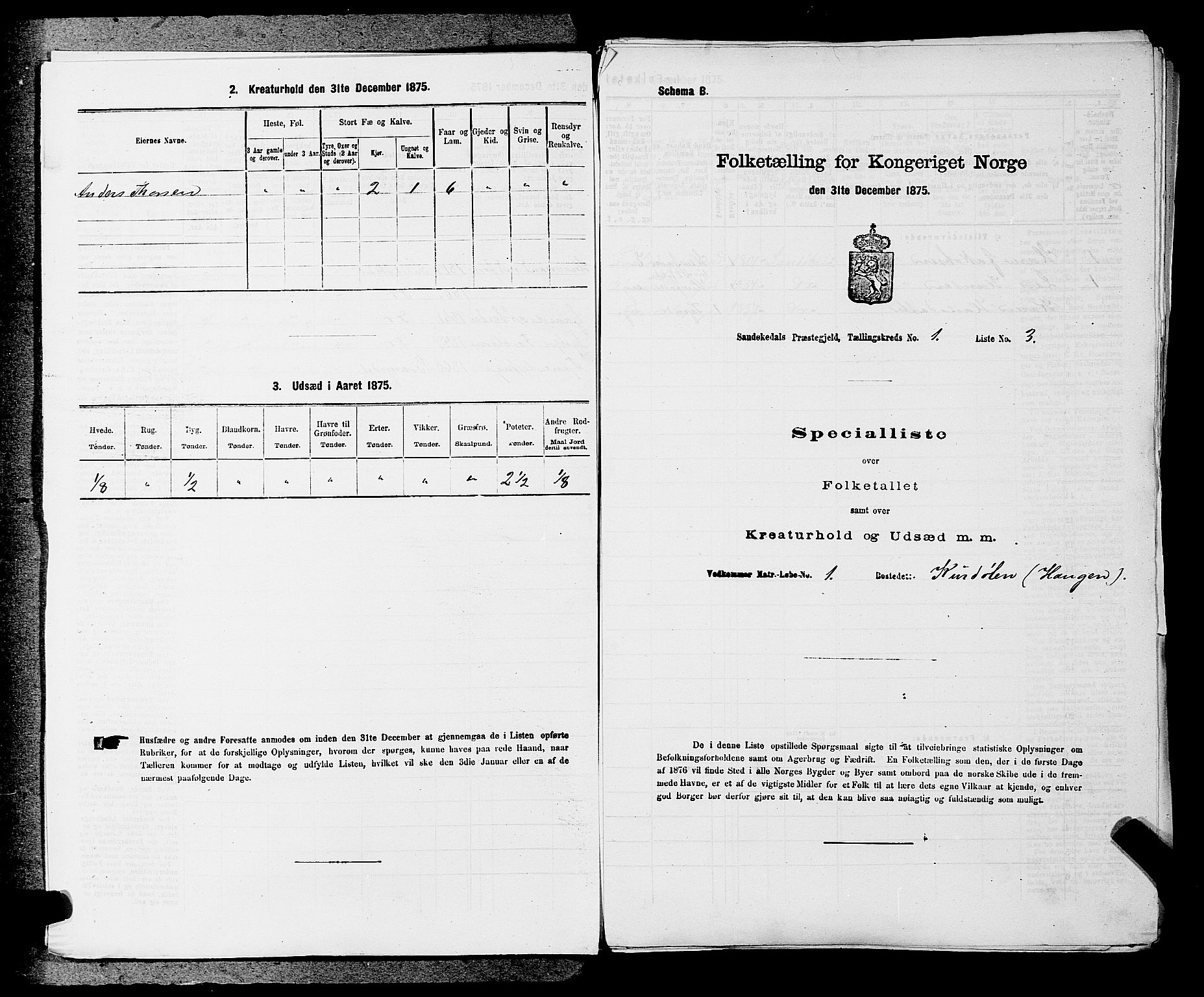 SAKO, Folketelling 1875 for 0816P Sannidal prestegjeld, 1875, s. 137