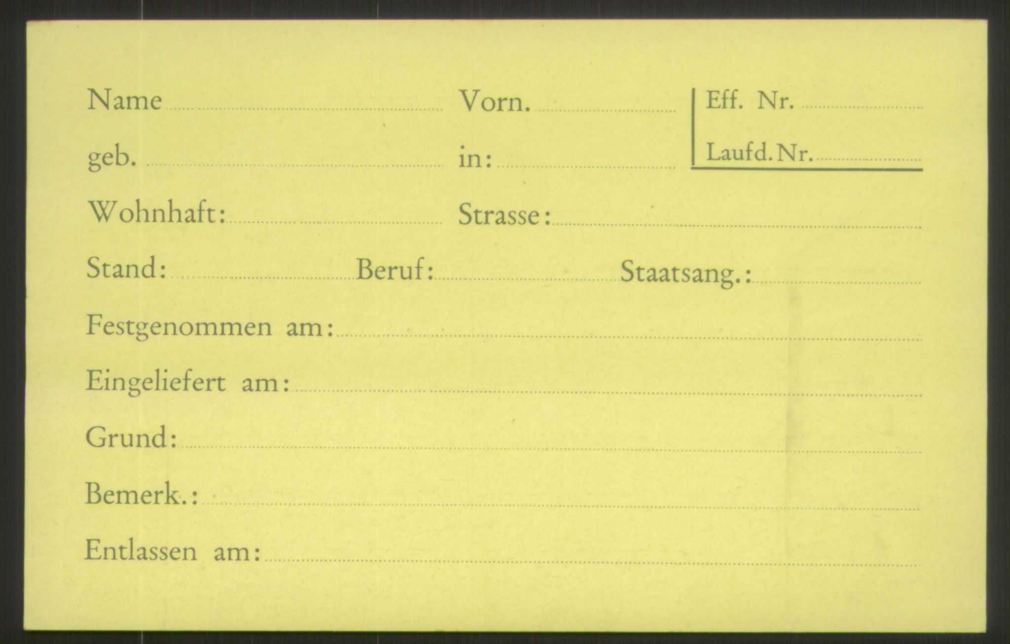 Befehlshaber der Sicherheitspolizei und des SD, RA/RAFA-5969/E/Ea/Eab/L0001: Register over norske fanger i Møllergata 19 ordnet etter fangenummer: 1-2049, 1940-1945