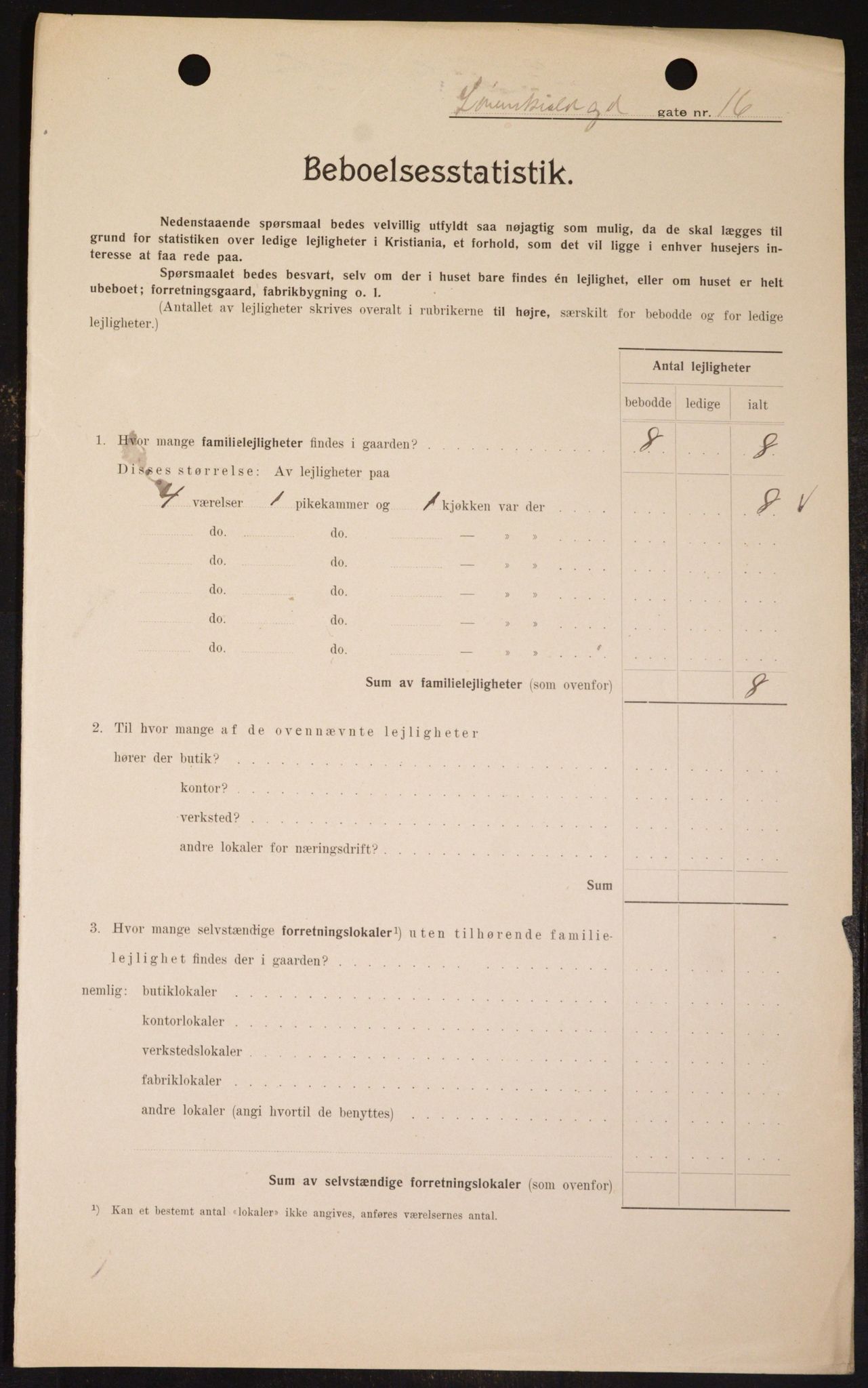 OBA, Kommunal folketelling 1.2.1909 for Kristiania kjøpstad, 1909, s. 53697