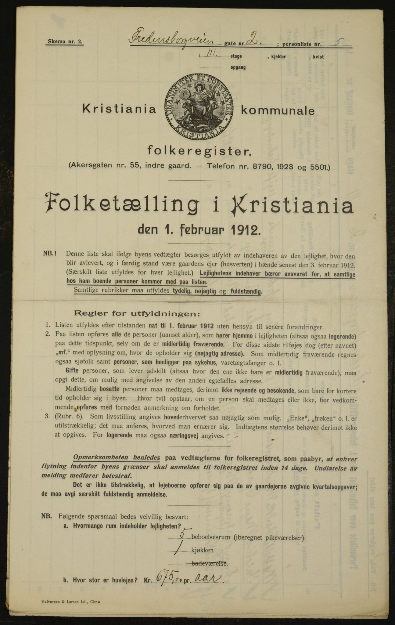 OBA, Kommunal folketelling 1.2.1912 for Kristiania, 1912, s. 25533