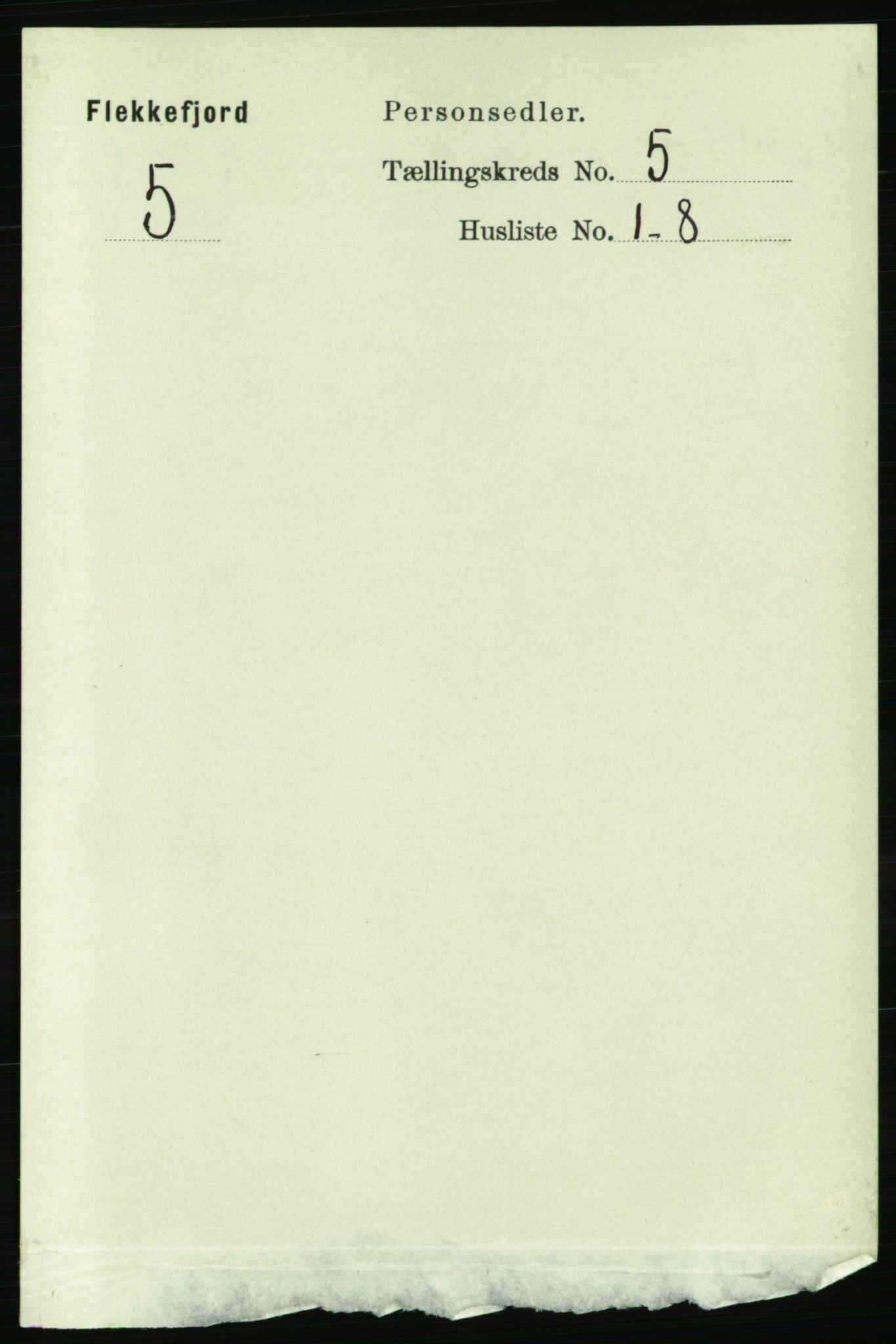RA, Folketelling 1891 for 1004 Flekkefjord kjøpstad, 1891, s. 1124