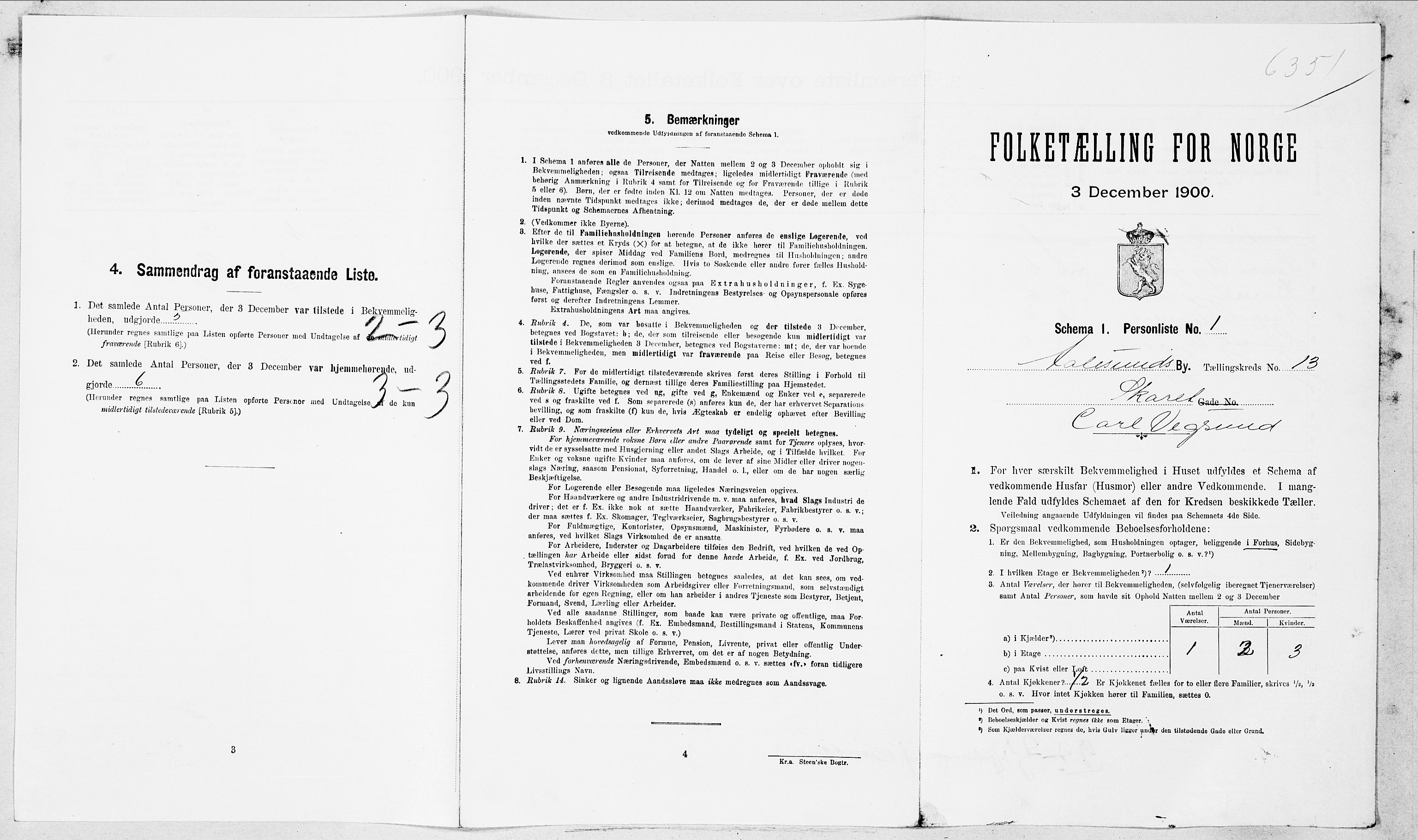SAT, Folketelling 1900 for 1501 Ålesund kjøpstad, 1900, s. 3182
