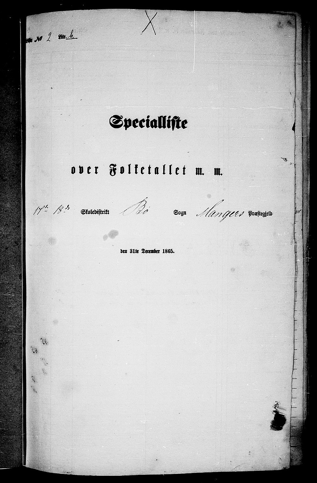 RA, Folketelling 1865 for 1261P Manger prestegjeld, 1865, s. 42