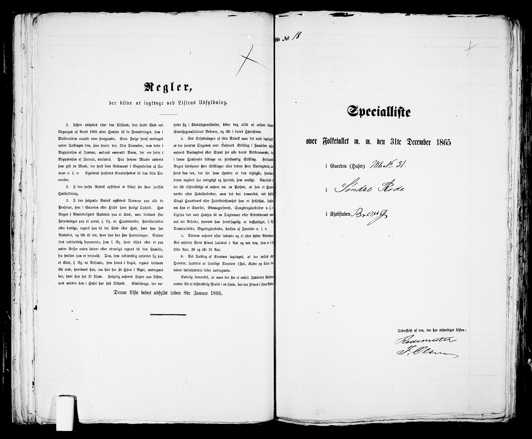 RA, Folketelling 1865 for 0804P Brevik prestegjeld, 1865, s. 413