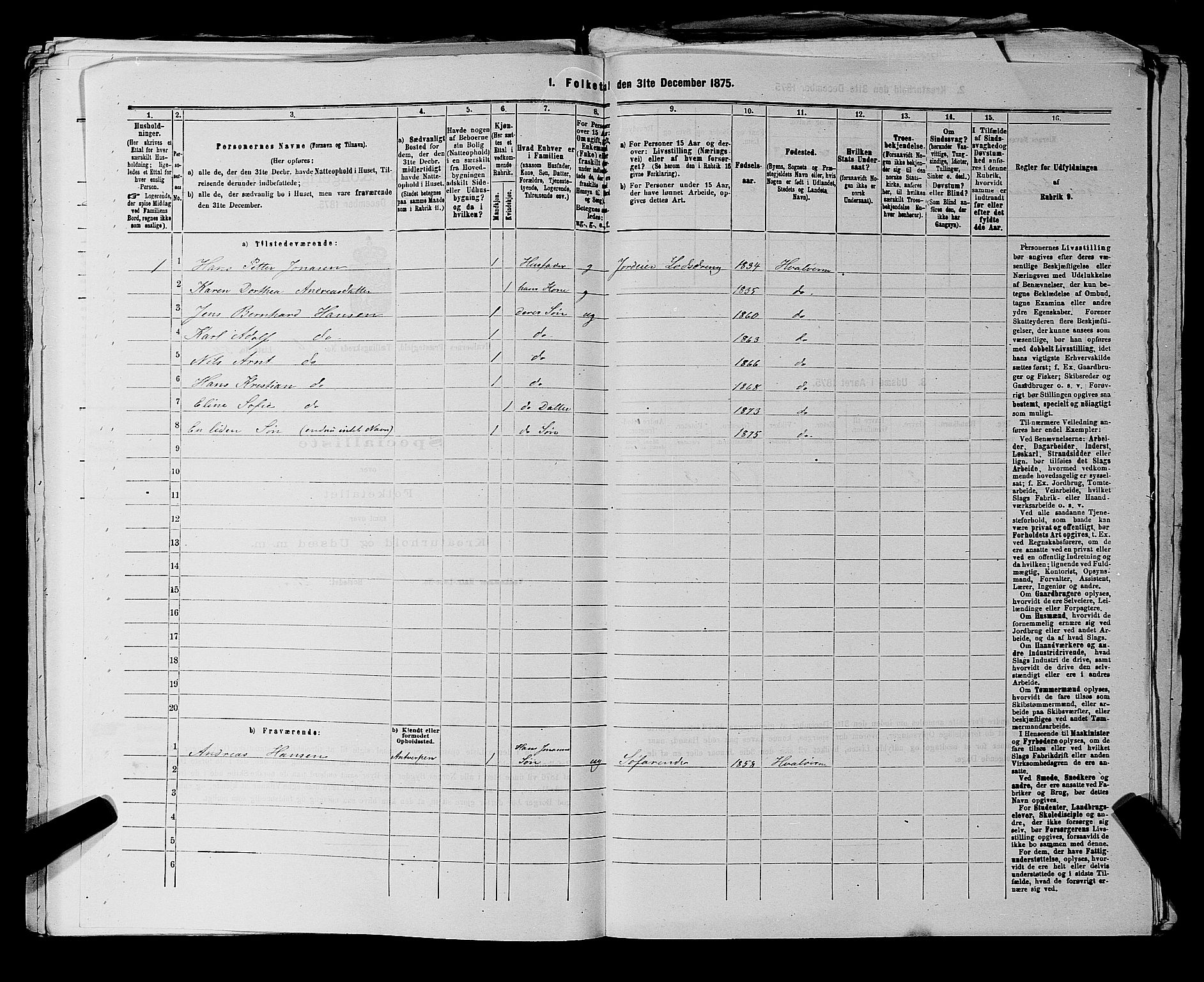 RA, Folketelling 1875 for 0111P Hvaler prestegjeld, 1875, s. 548