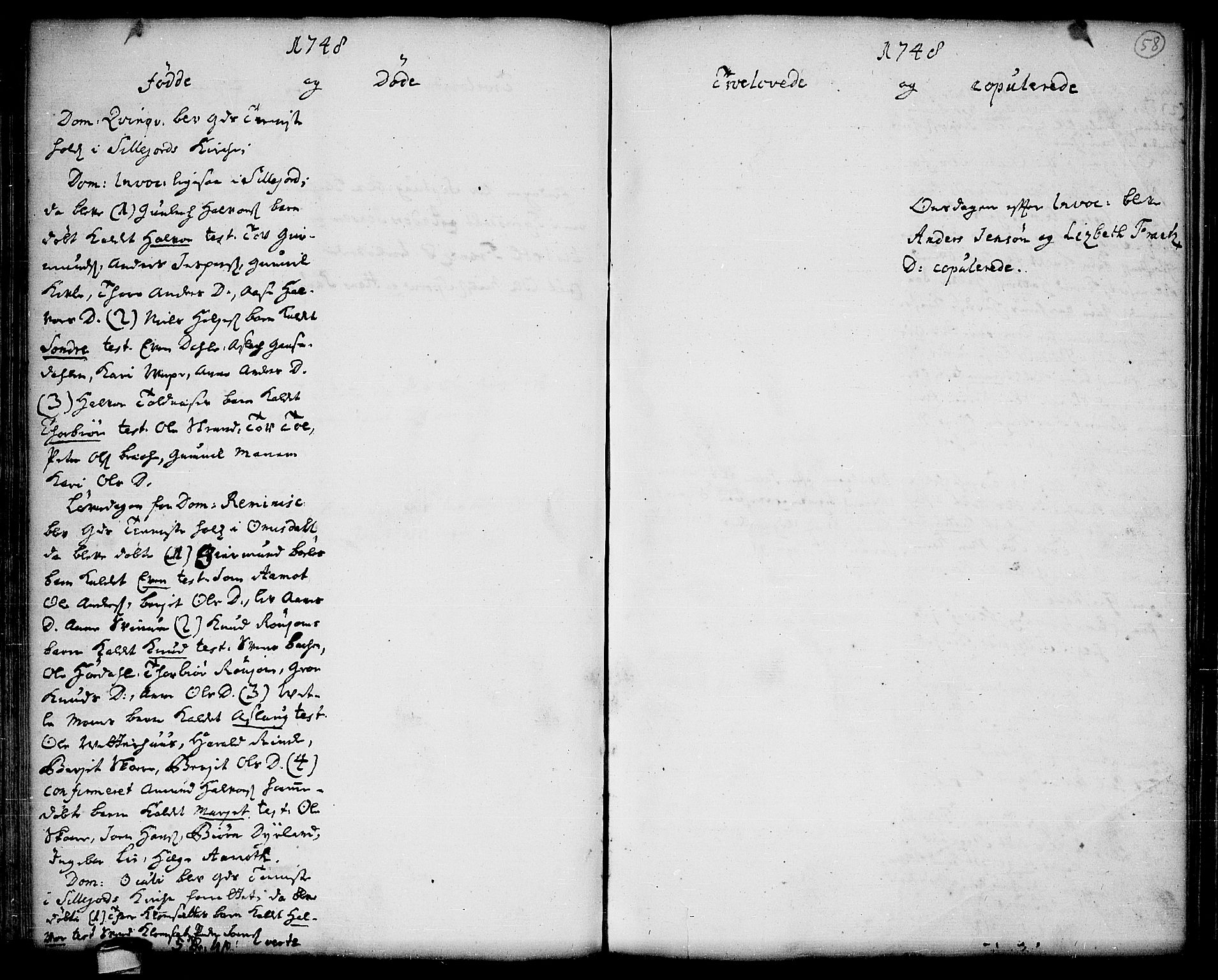 Seljord kirkebøker, SAKO/A-20/F/Fa/L0006: Ministerialbok nr. I 6, 1744-1755, s. 58