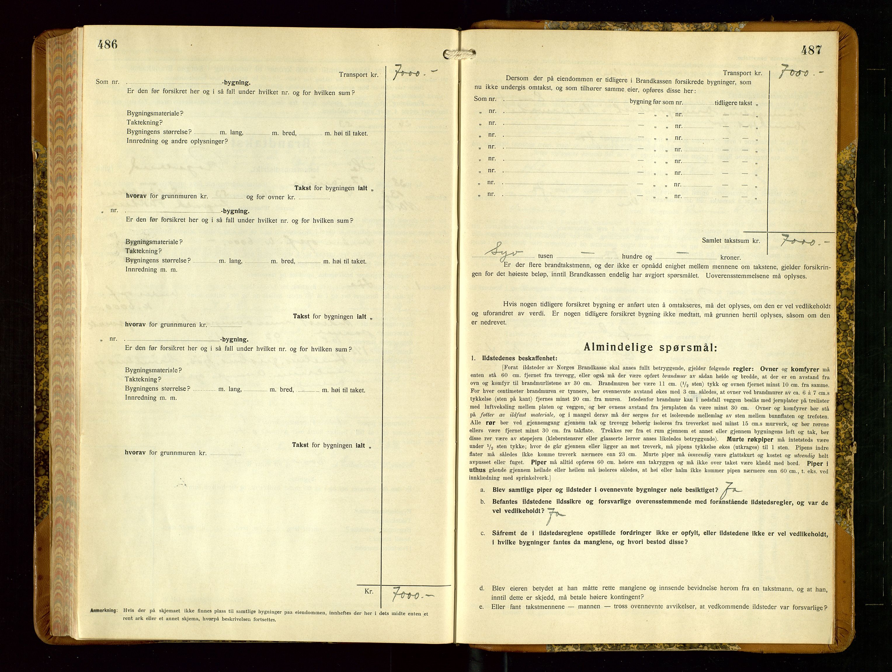 Hå lensmannskontor, AV/SAST-A-100456/Goa/L0006: Takstprotokoll (skjema), 1932-1938, s. 486-487