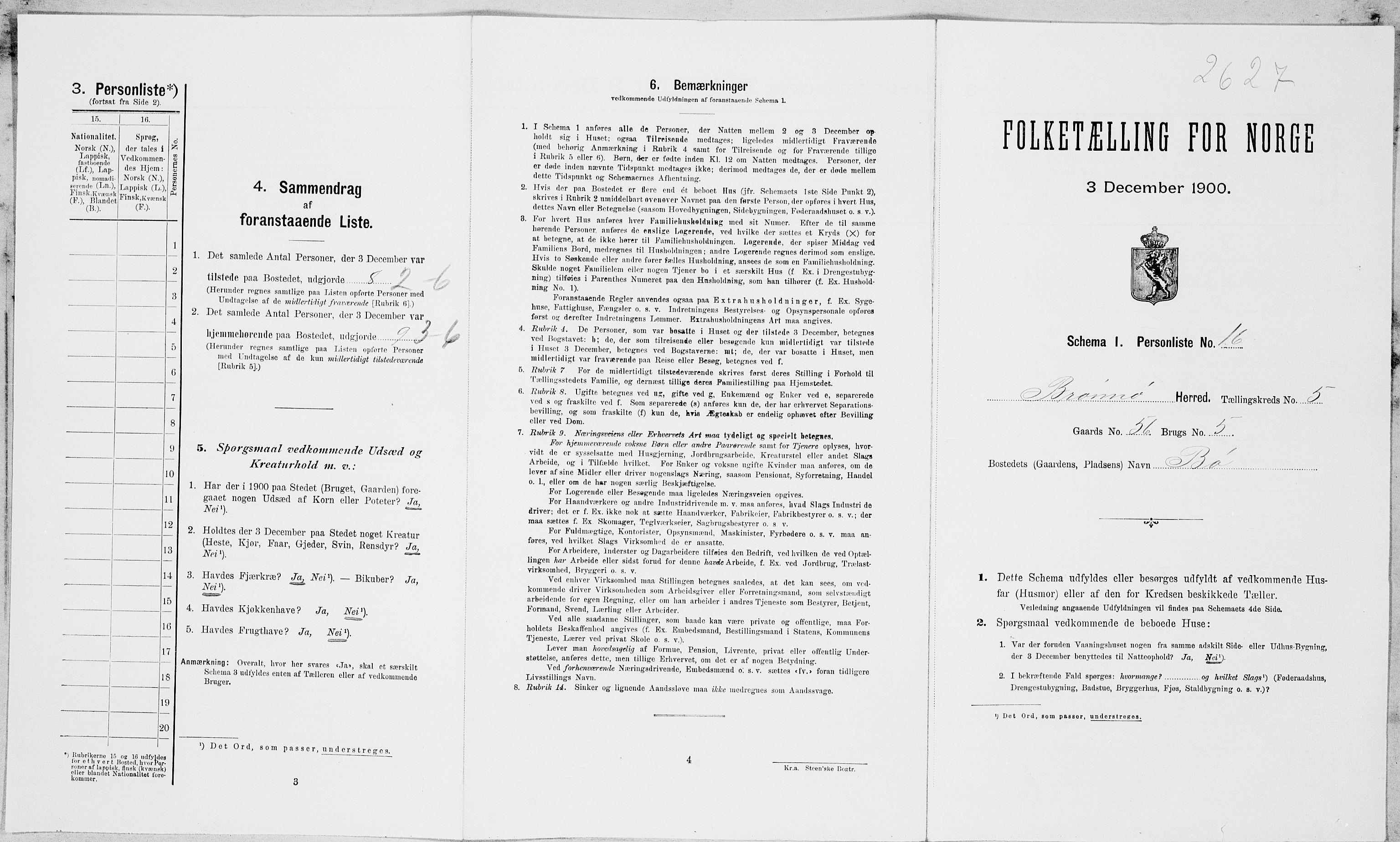 SAT, Folketelling 1900 for 1814 Brønnøy herred, 1900, s. 587