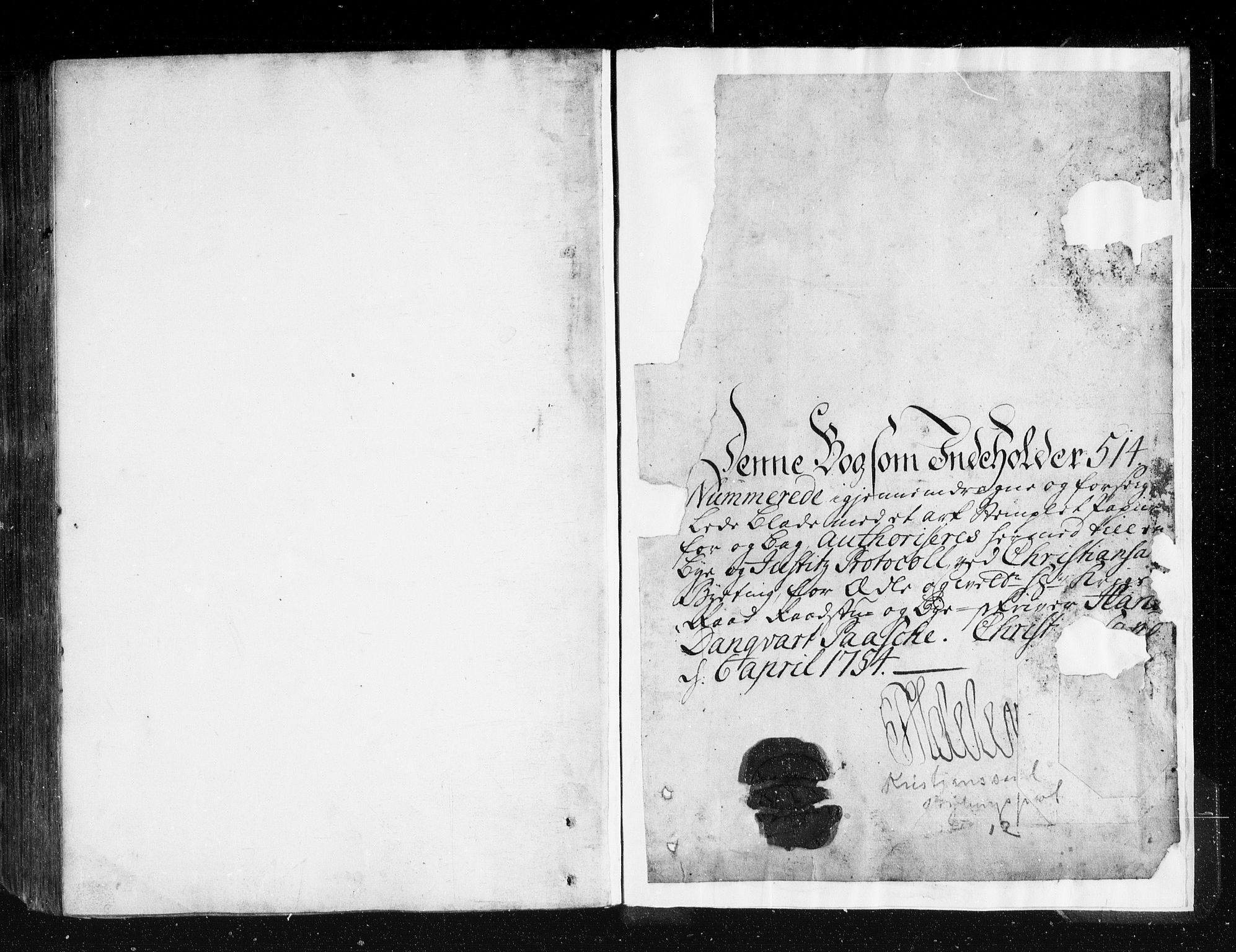 Kristiansand byrett, AV/SAK-1223-0001/F/Fa/L0013: Bytingsprotokoll nr. 12, 1754-1756