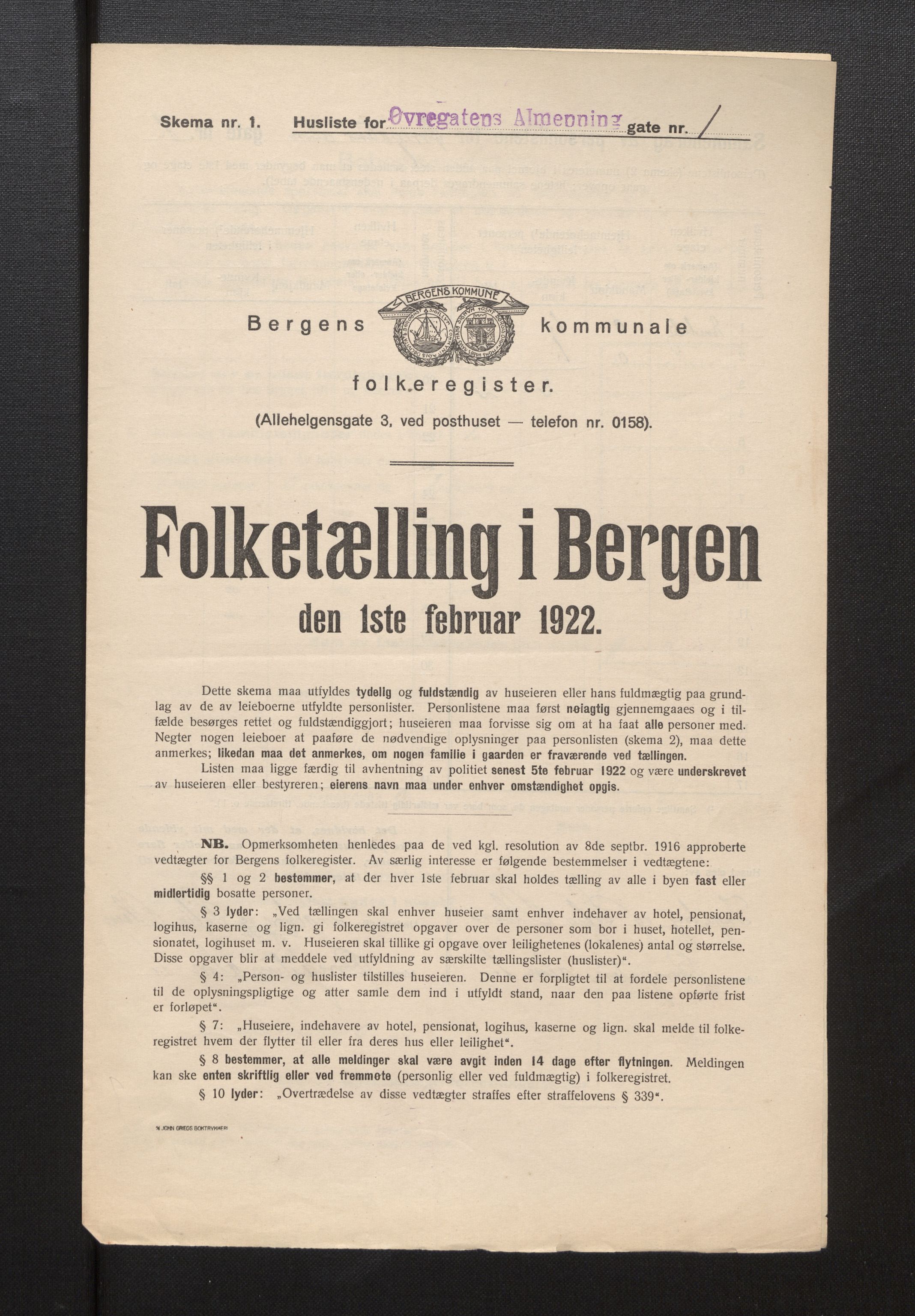 SAB, Kommunal folketelling 1922 for Bergen kjøpstad, 1922, s. 49377