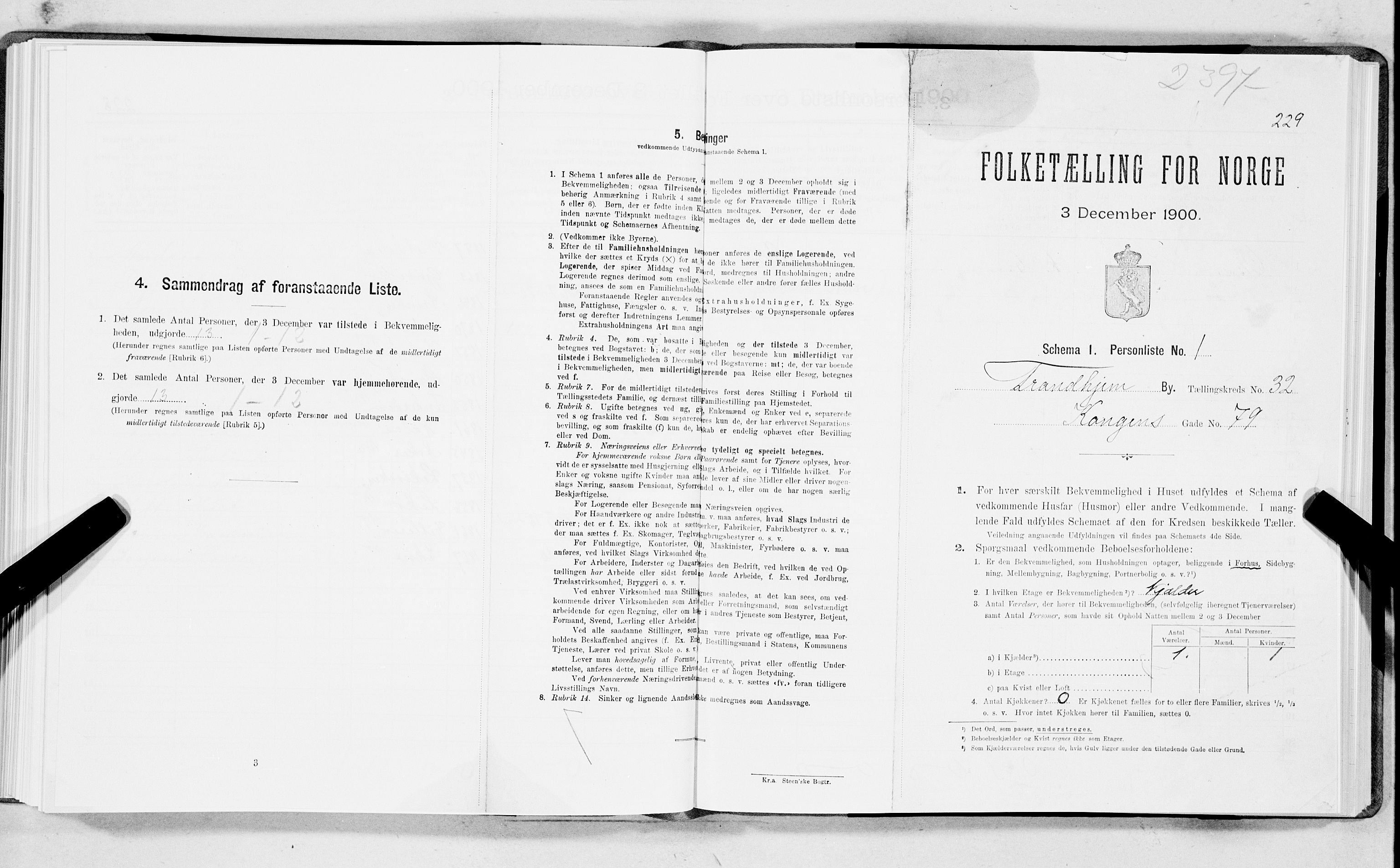 SAT, Folketelling 1900 for 1601 Trondheim kjøpstad, 1900, s. 5128